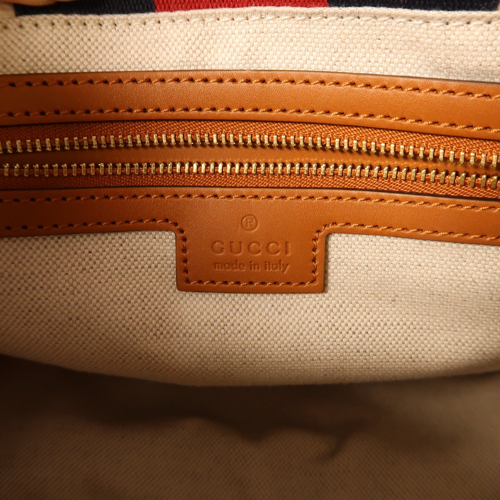 GUCCI 帆布Interlocking Tote金扣手挽肩背兩用袋