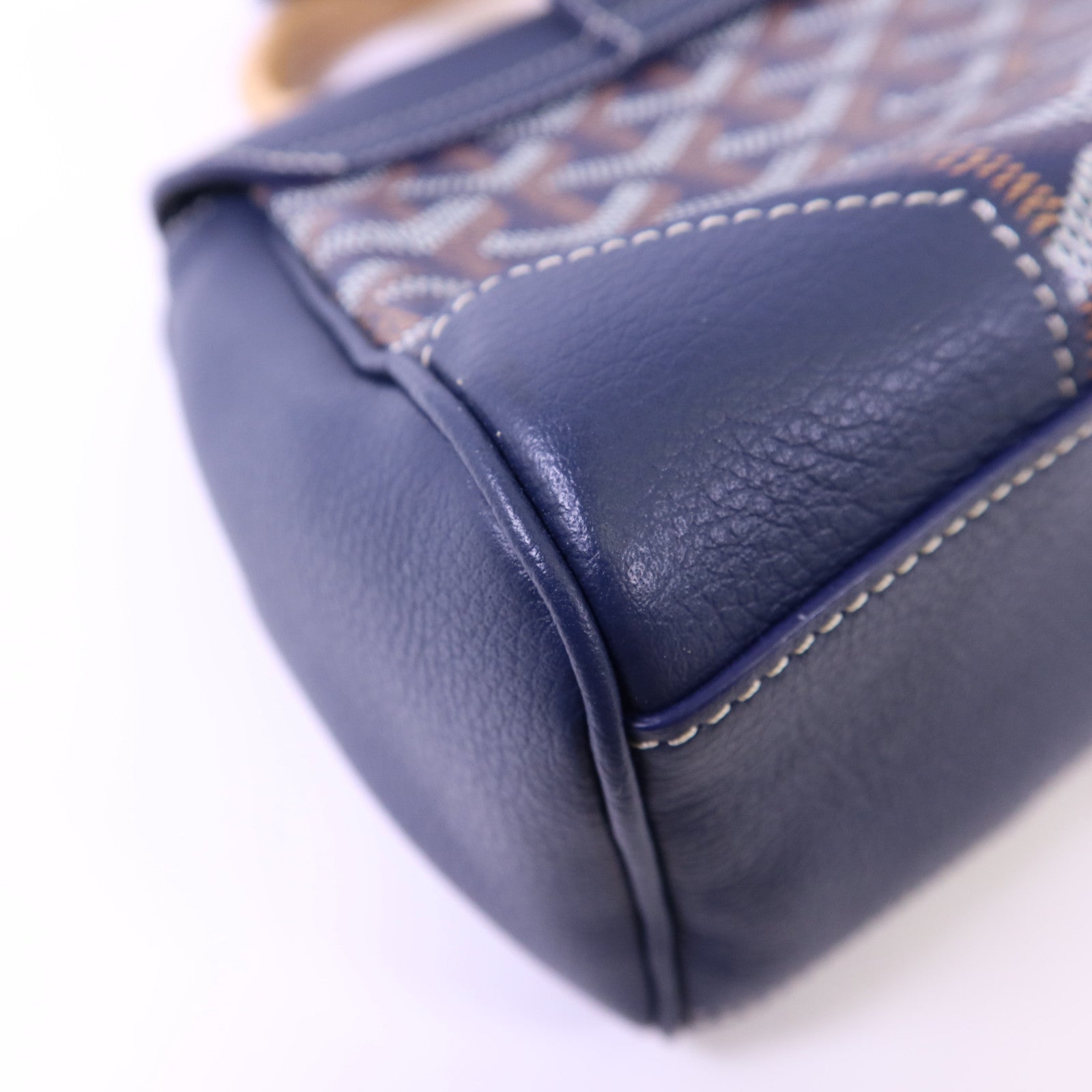 GOYARD 塗層帆布/牛皮皮革Souple Mini銀扣手挽肩背兩用袋