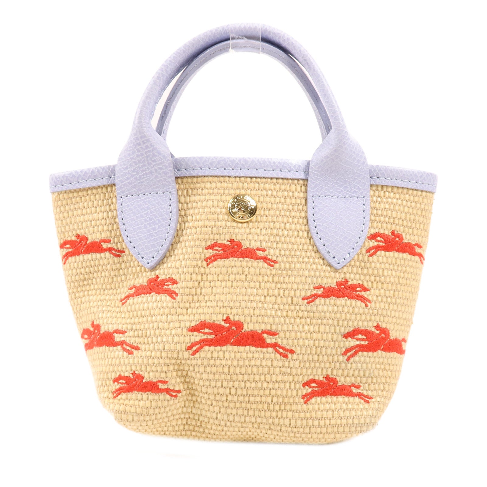 Longchamp 藤料Shoulder Bag金扣手挽肩背兩用袋