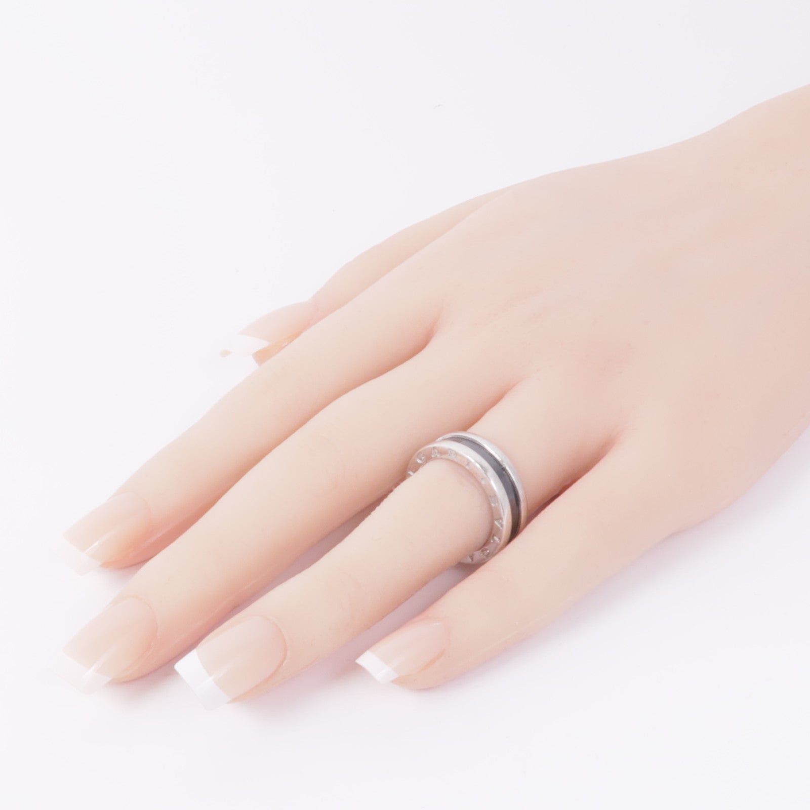 BVLGARI 925純銀/陶瓷B-zero 1 Save The Children Ring戒指Bvlgari#53/US#6