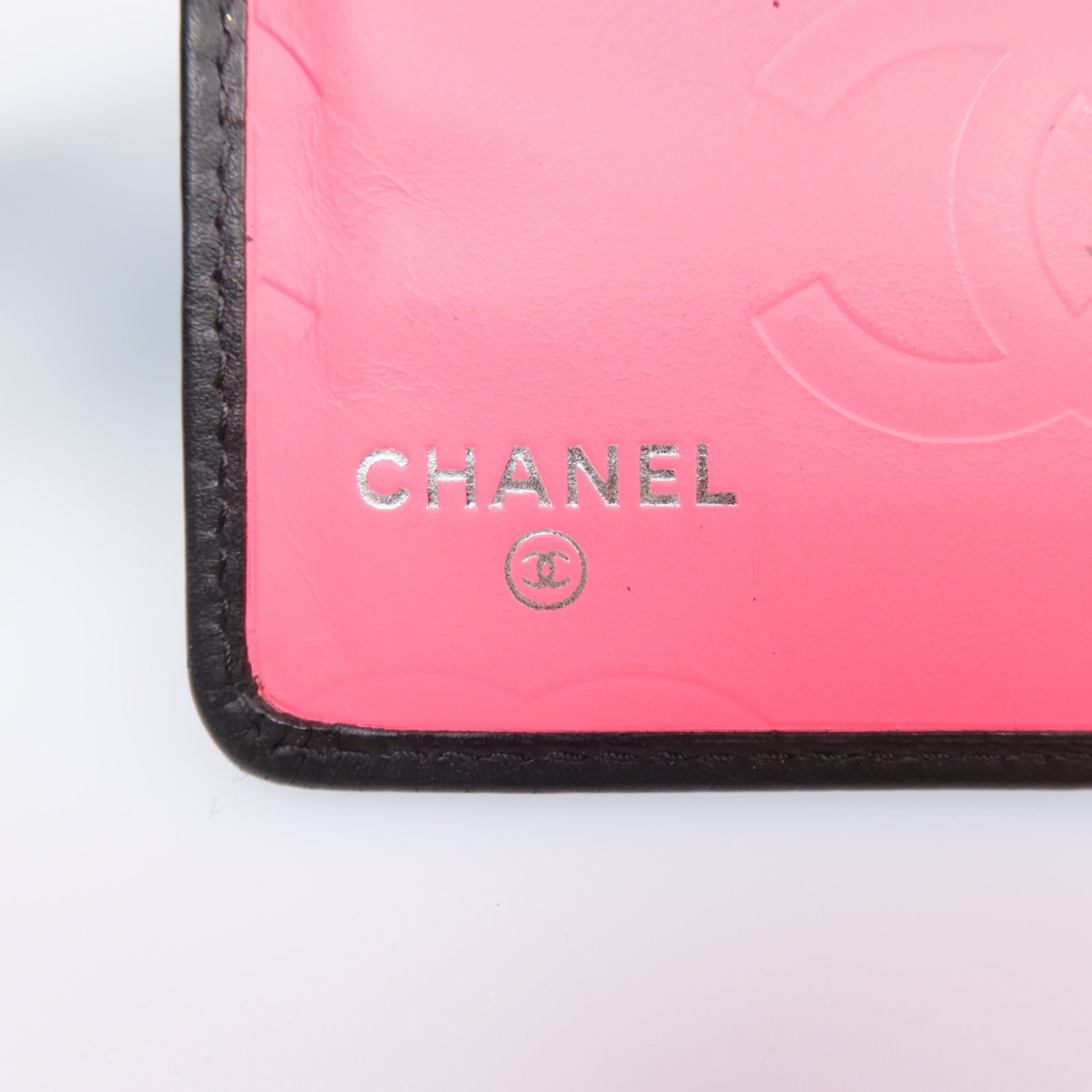 CHANEL 牛皮皮革Cambon Wallet銀扣長錢包