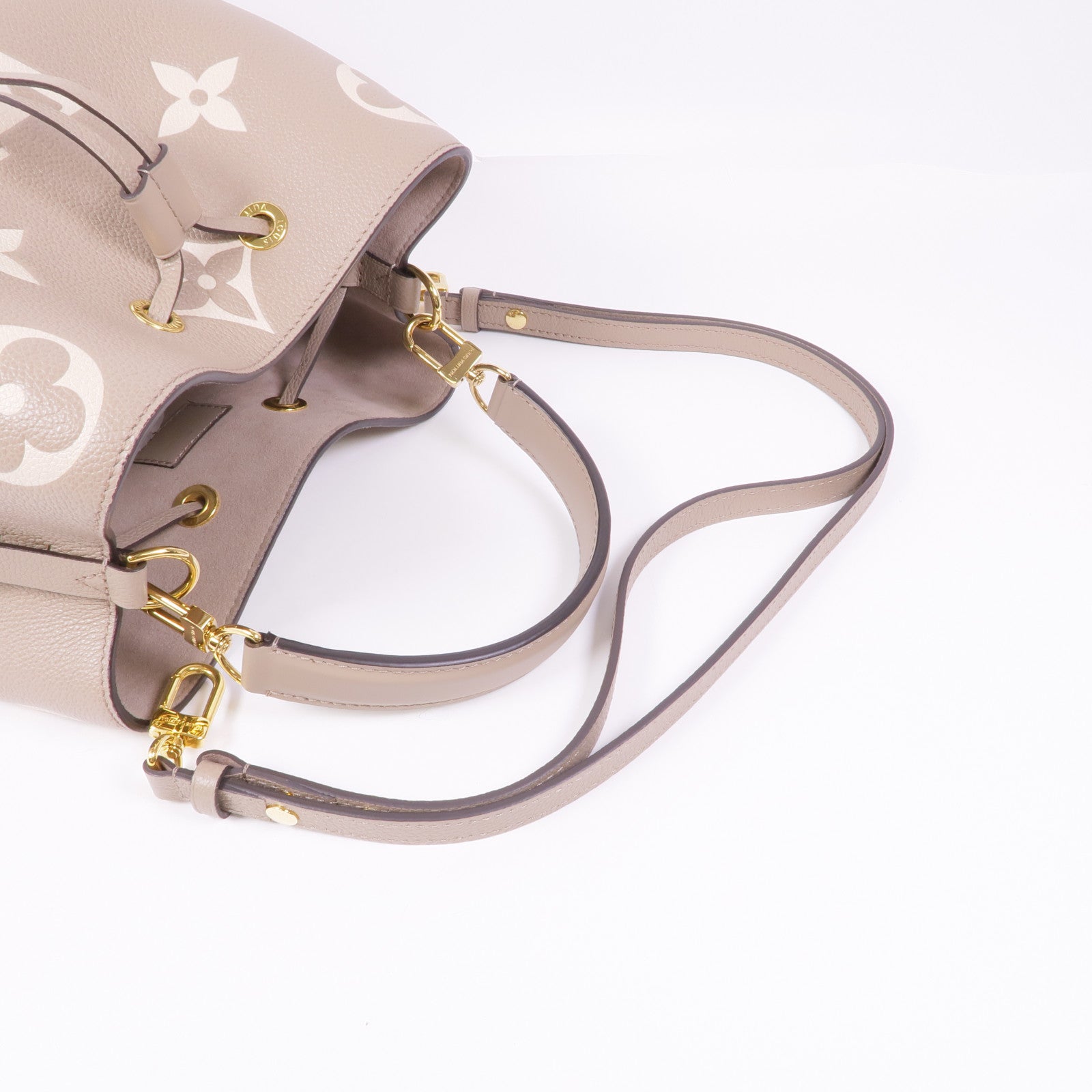 LOUIS VUITTON Monogram Empreinte Neo Noe MM金扣手挽肩背兩用袋
