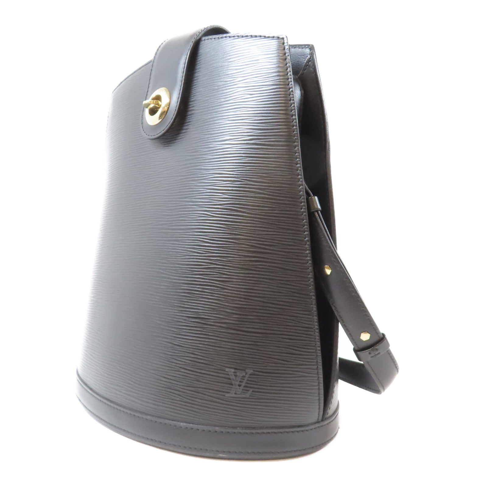 LOUIS VUITTON Epi Cluny金扣肩背袋黑色