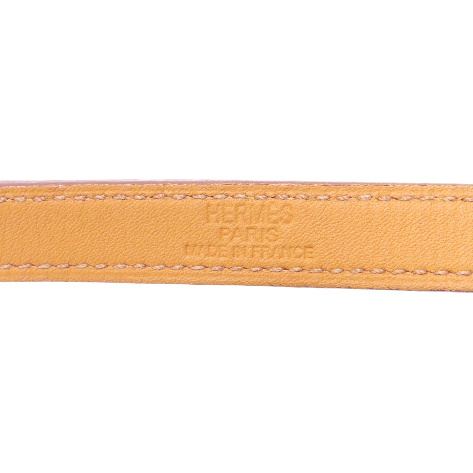 HERMES Swift皮革Kelly Double Tour Bracelet銀扣手鏈Rough H/紅色