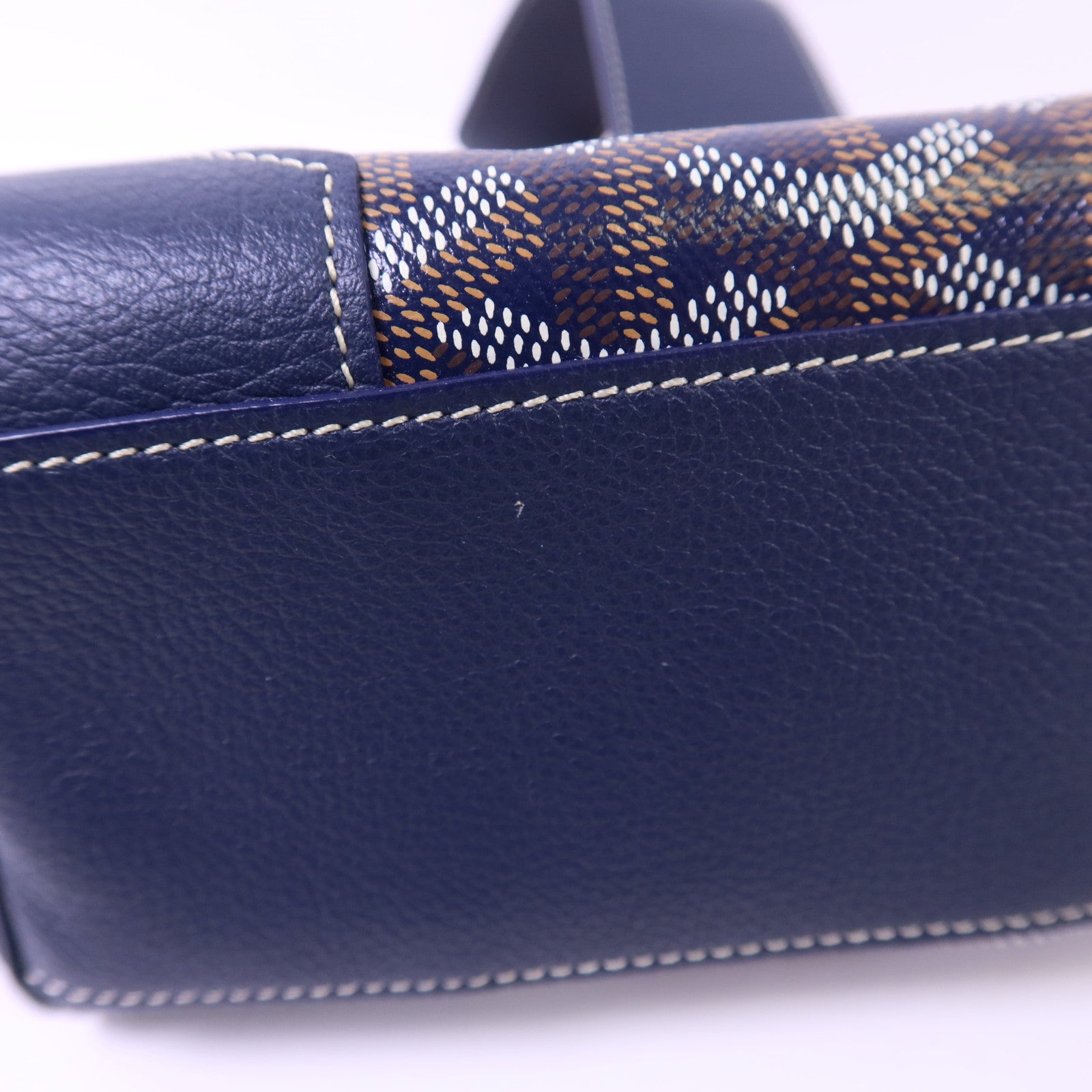 GOYARD 塗層帆布/牛皮皮革Souple Mini銀扣手挽肩背兩用袋
