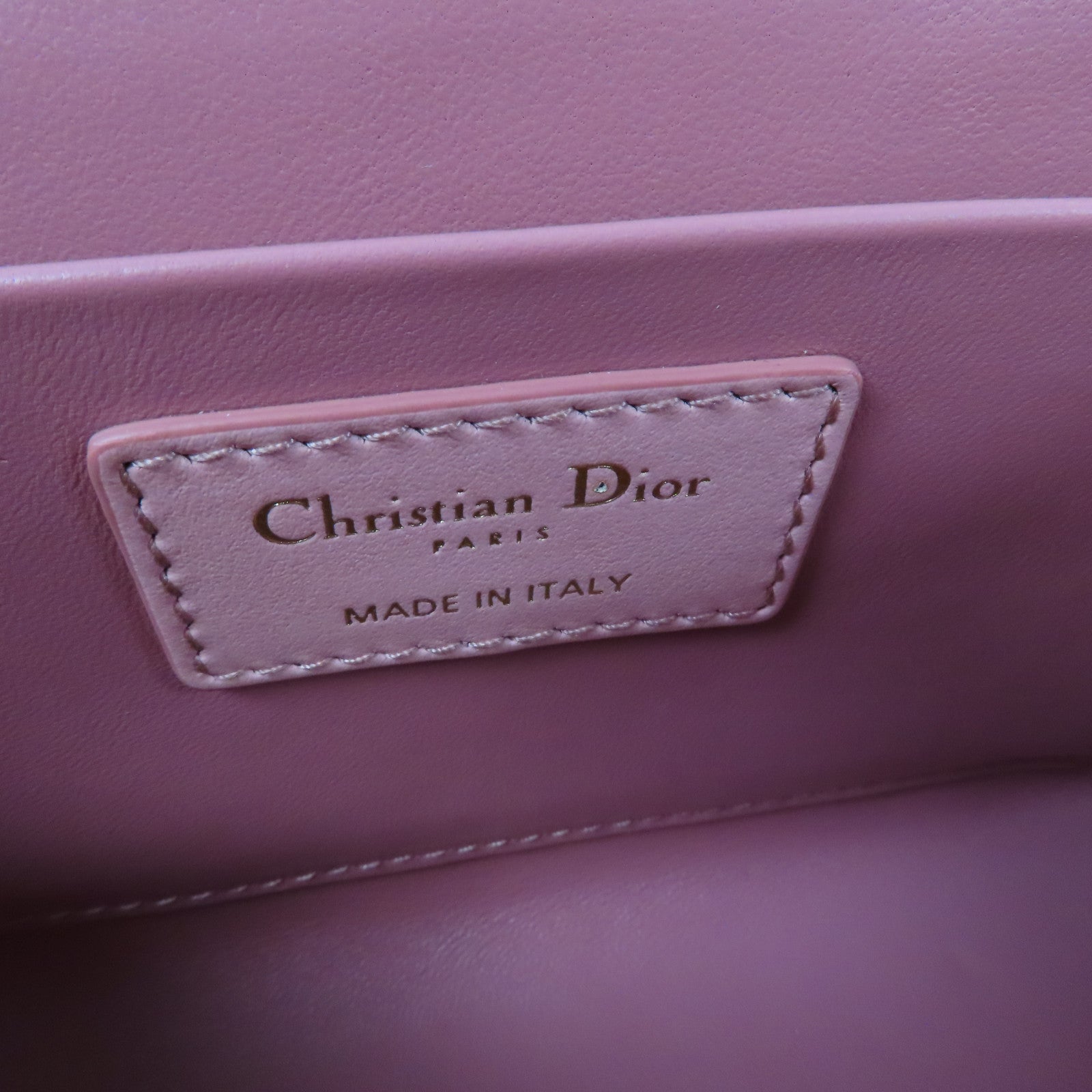 Dior 牛皮皮革Shoulder Bag金扣肩背袋粉紅色