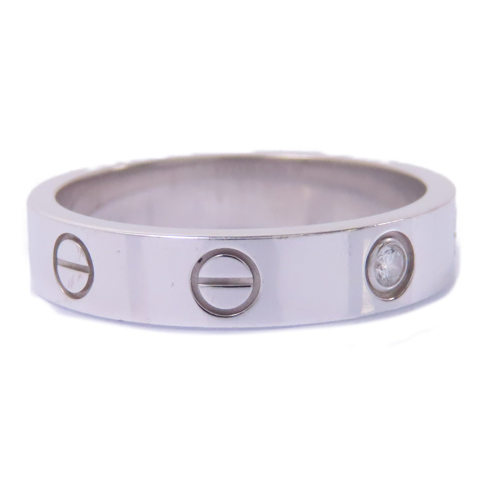 CARTIER 18K白金Love Ring戒指Cartier#52/US#6.25