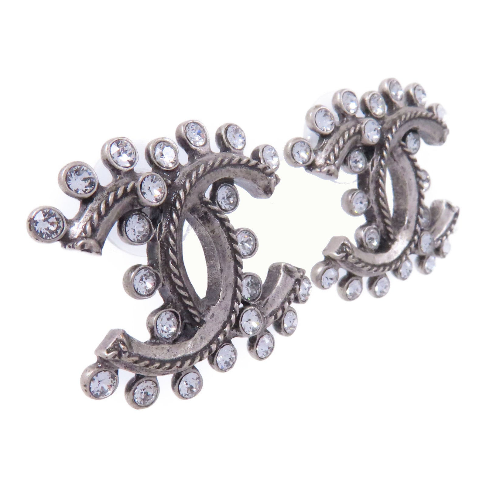 CHANEL 【激減優惠】PVC/金屬Earrings耳環白色/銀色
