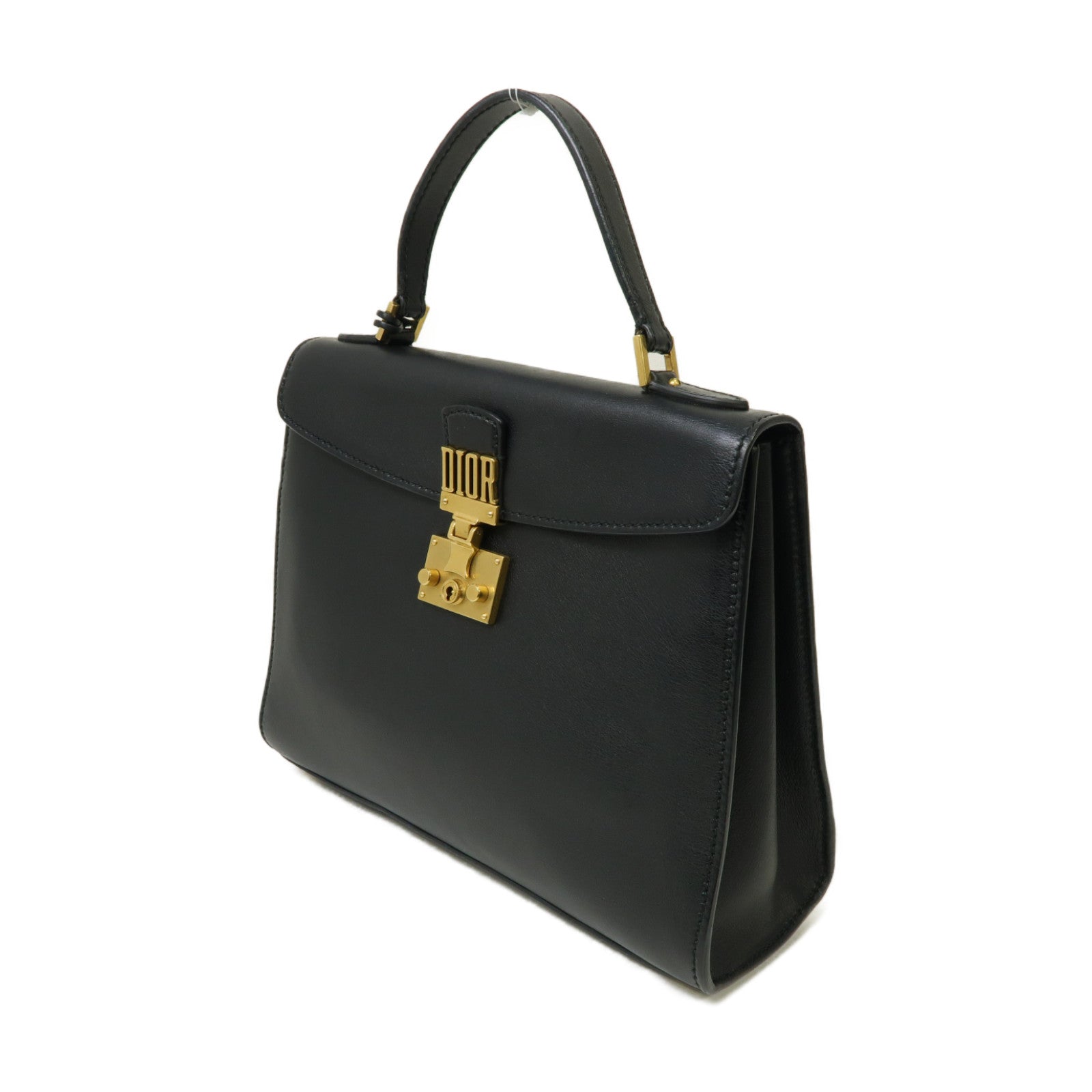Dior 牛皮皮革2way Shoulder Bag金扣手挽肩背兩用袋黒色