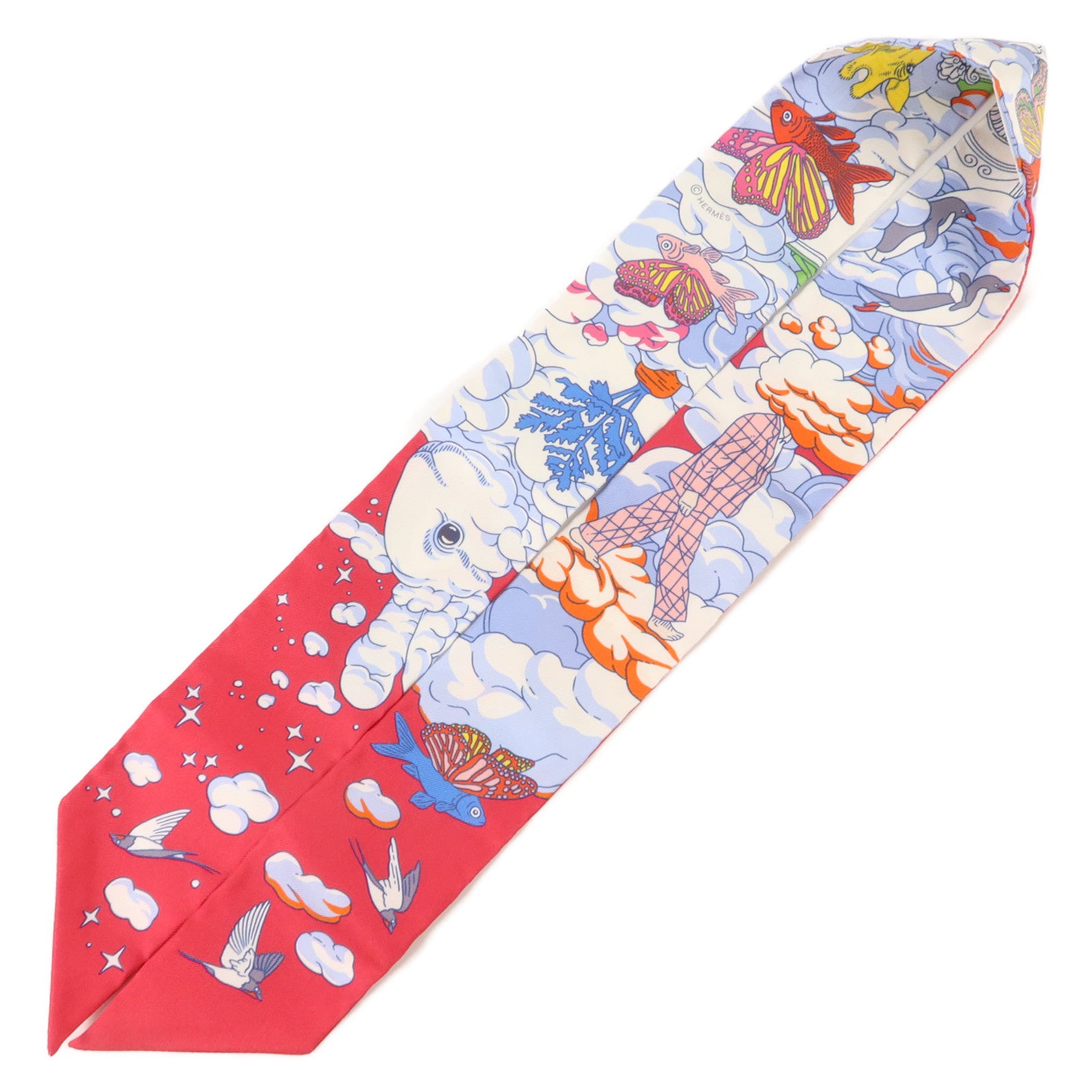HERMES 絲質Twilly絲巾