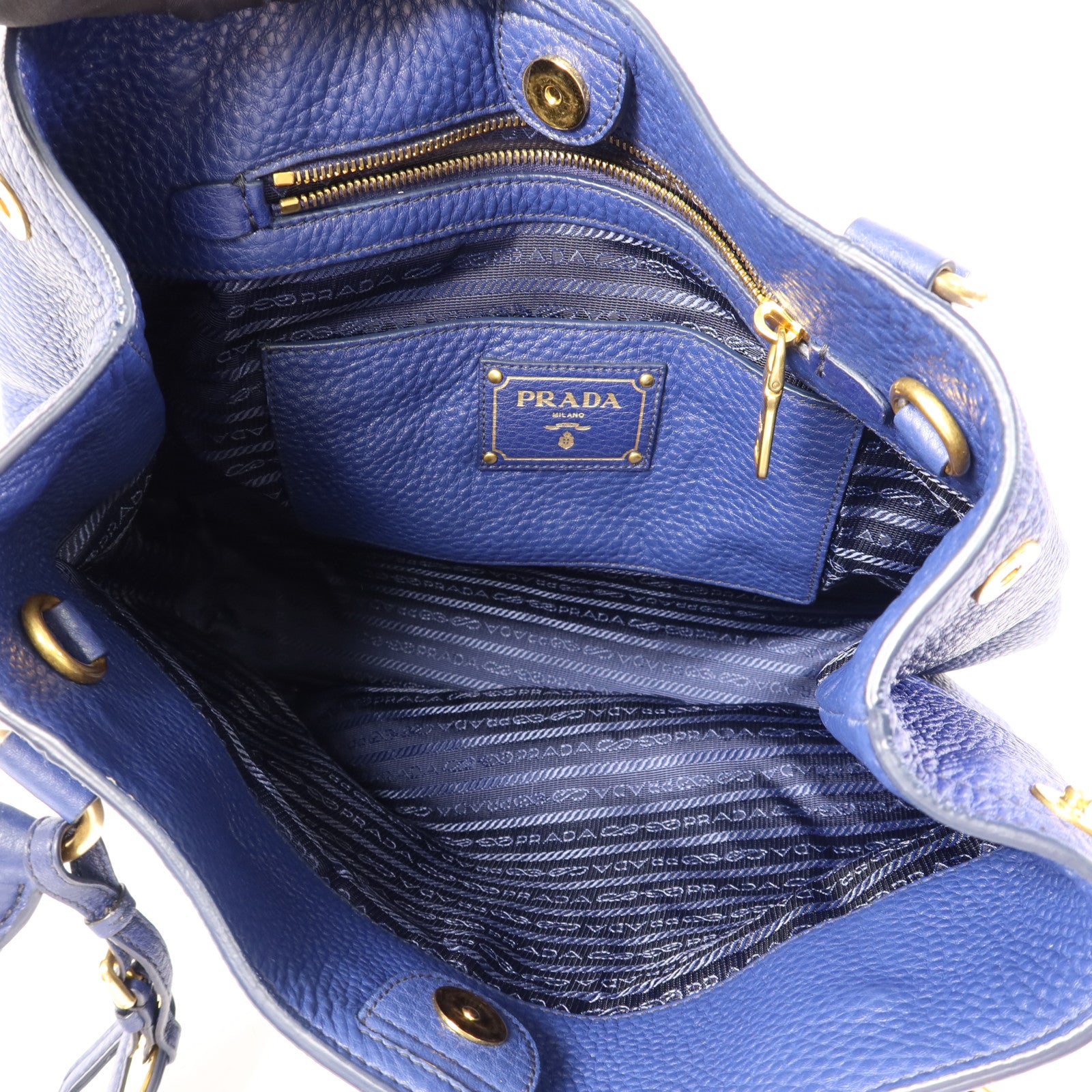 PRADA 牛皮皮革2 Way Shoulder Bag金扣手挽肩背兩用袋