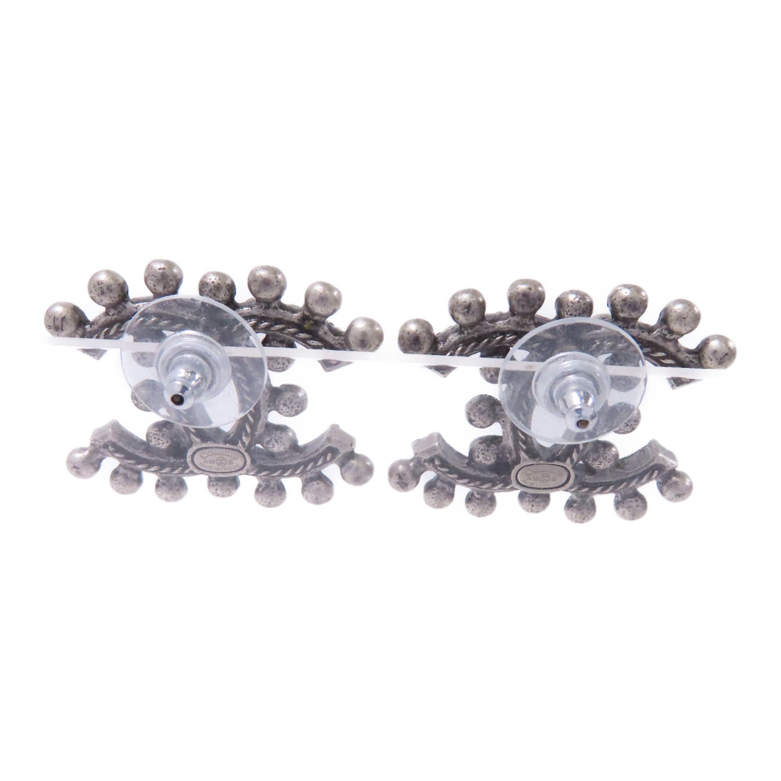 CHANEL 【激減優惠】PVC/金屬Earrings耳環白色/銀色