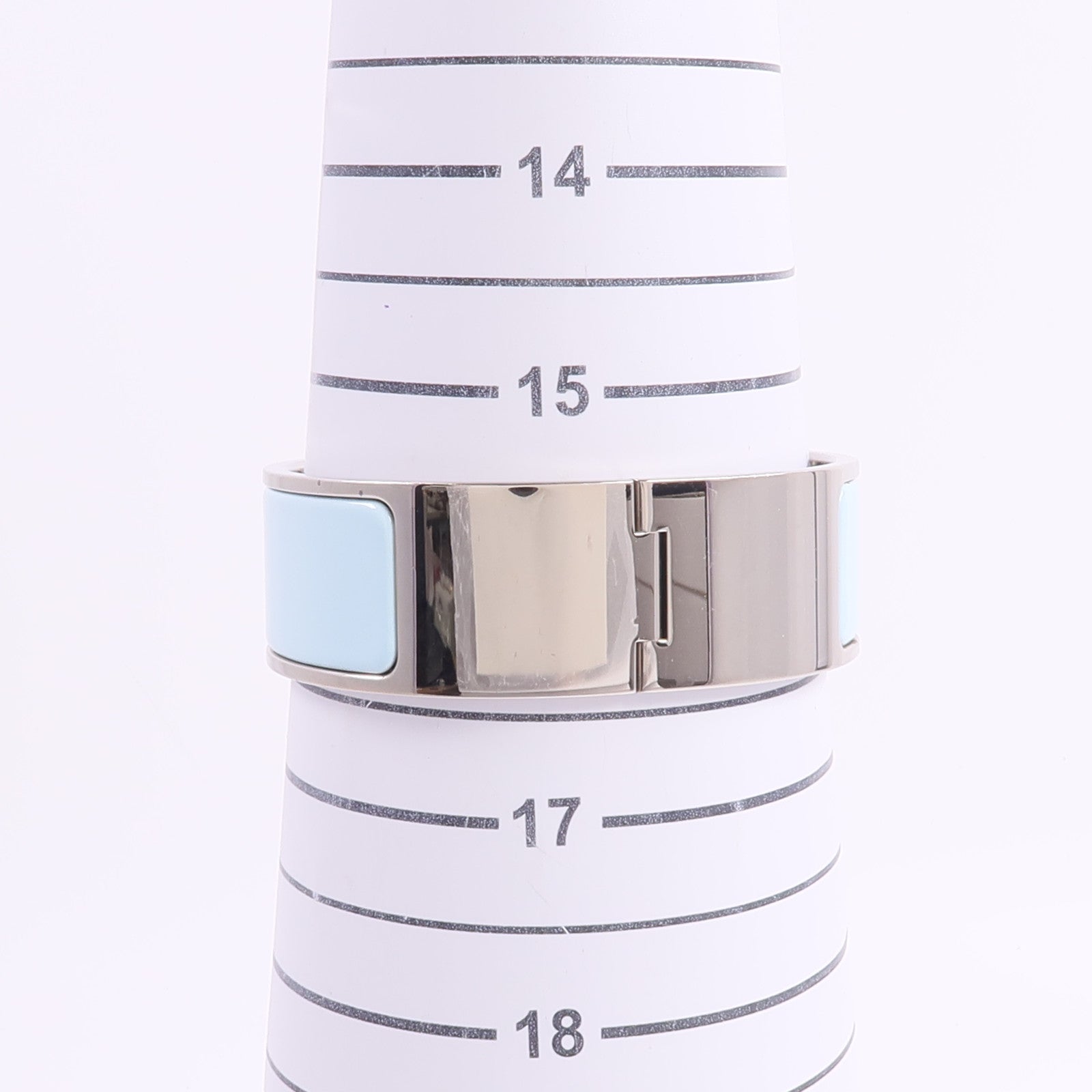 HERMES 金屬/琺瑯Clic Clac H Bracelet手鐲Bleu Polaire
