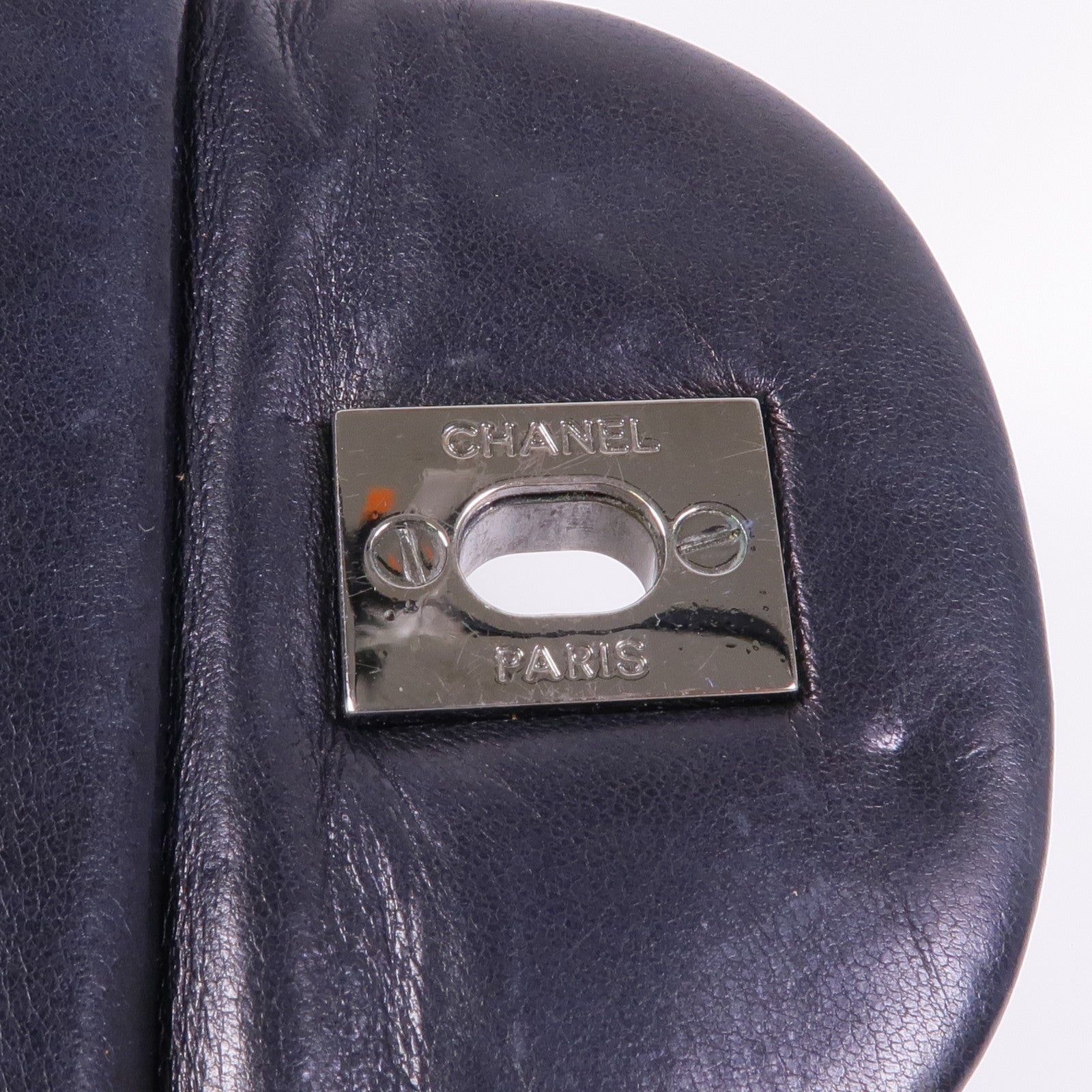 CHANEL 羊皮皮革Chain Shoulder銀扣鏈帶肩背袋