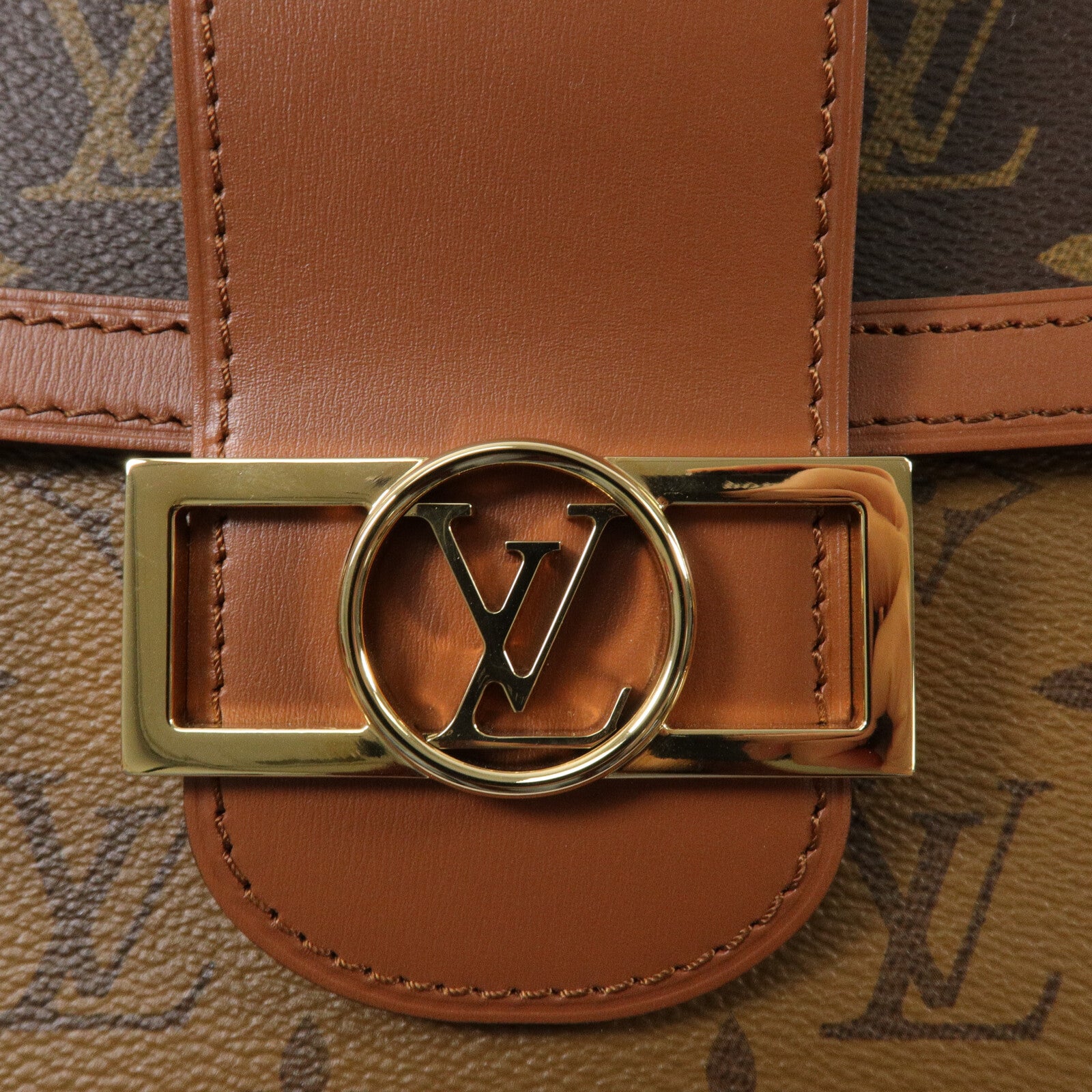 LOUIS VUITTON Monogram Reverse Dauphine MM肩背袋