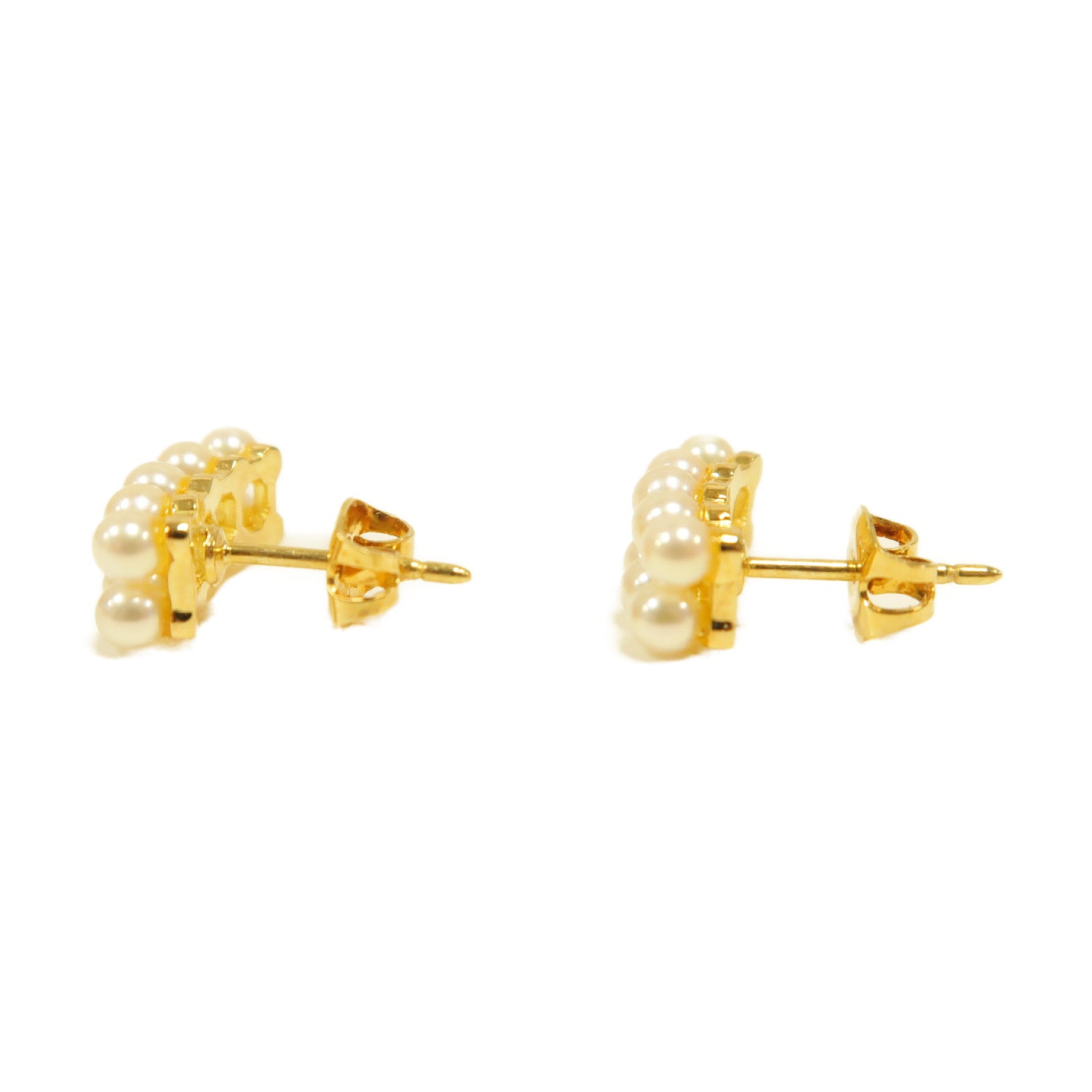 MIKIMOTO 珍珠/18K黃金Earrings耳環金色