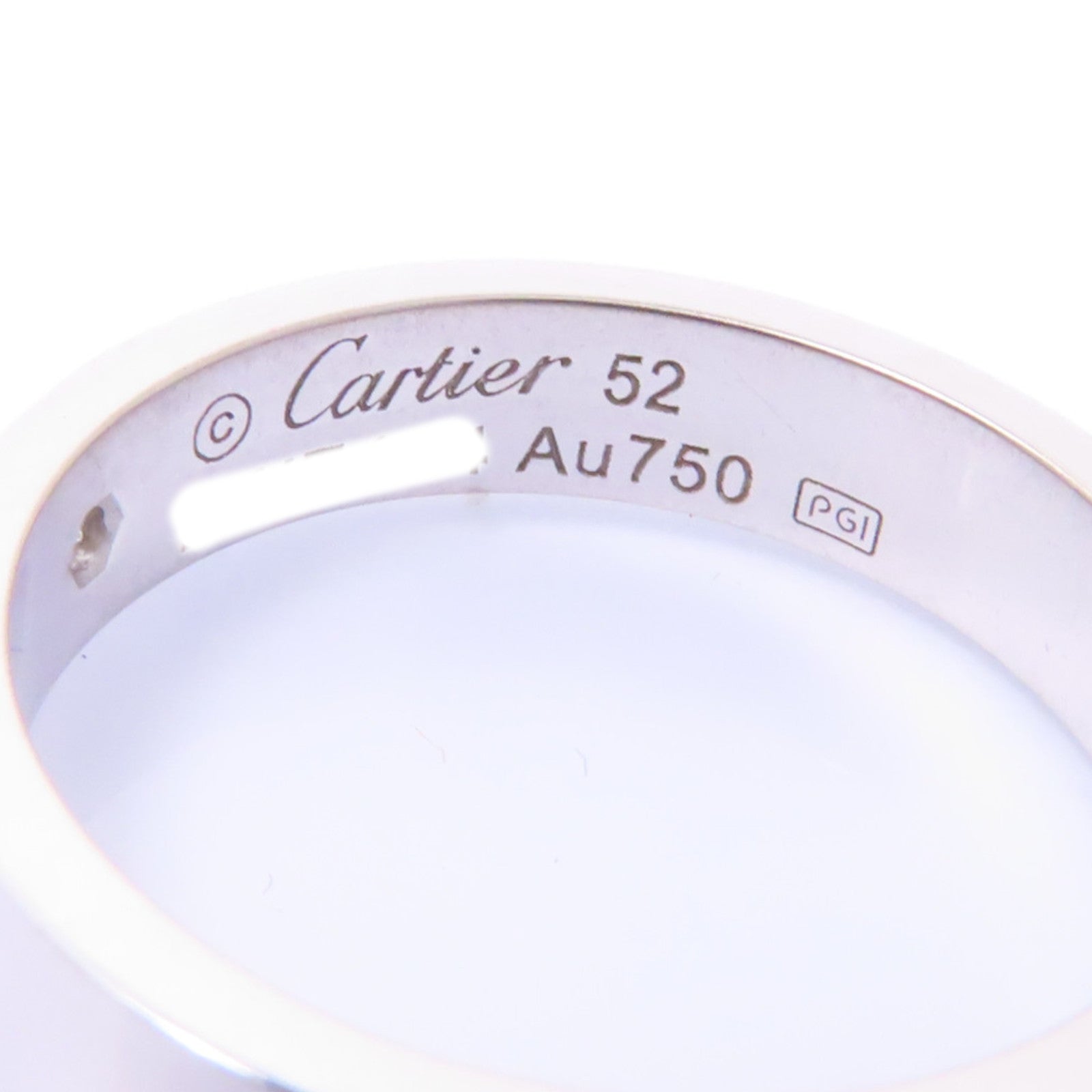 CARTIER 18K白金Love Ring戒指Cartier#52/US#6.25
