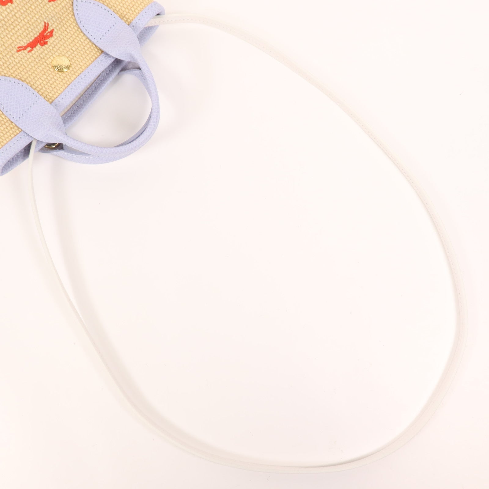 Longchamp 藤料Shoulder Bag金扣手挽肩背兩用袋