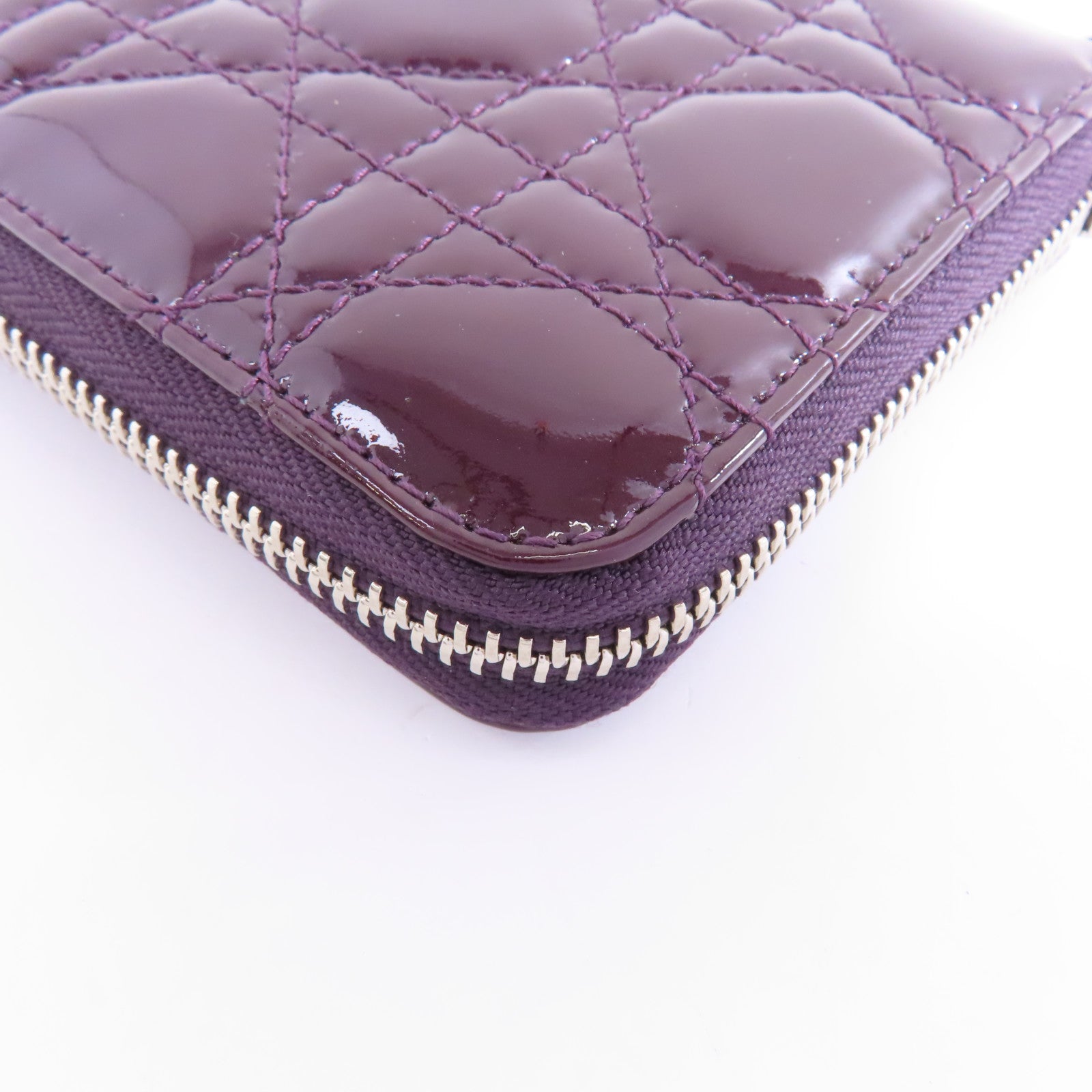 Dior 【激減優惠】漆皮皮革Long Wallet銀扣長錢包紫色