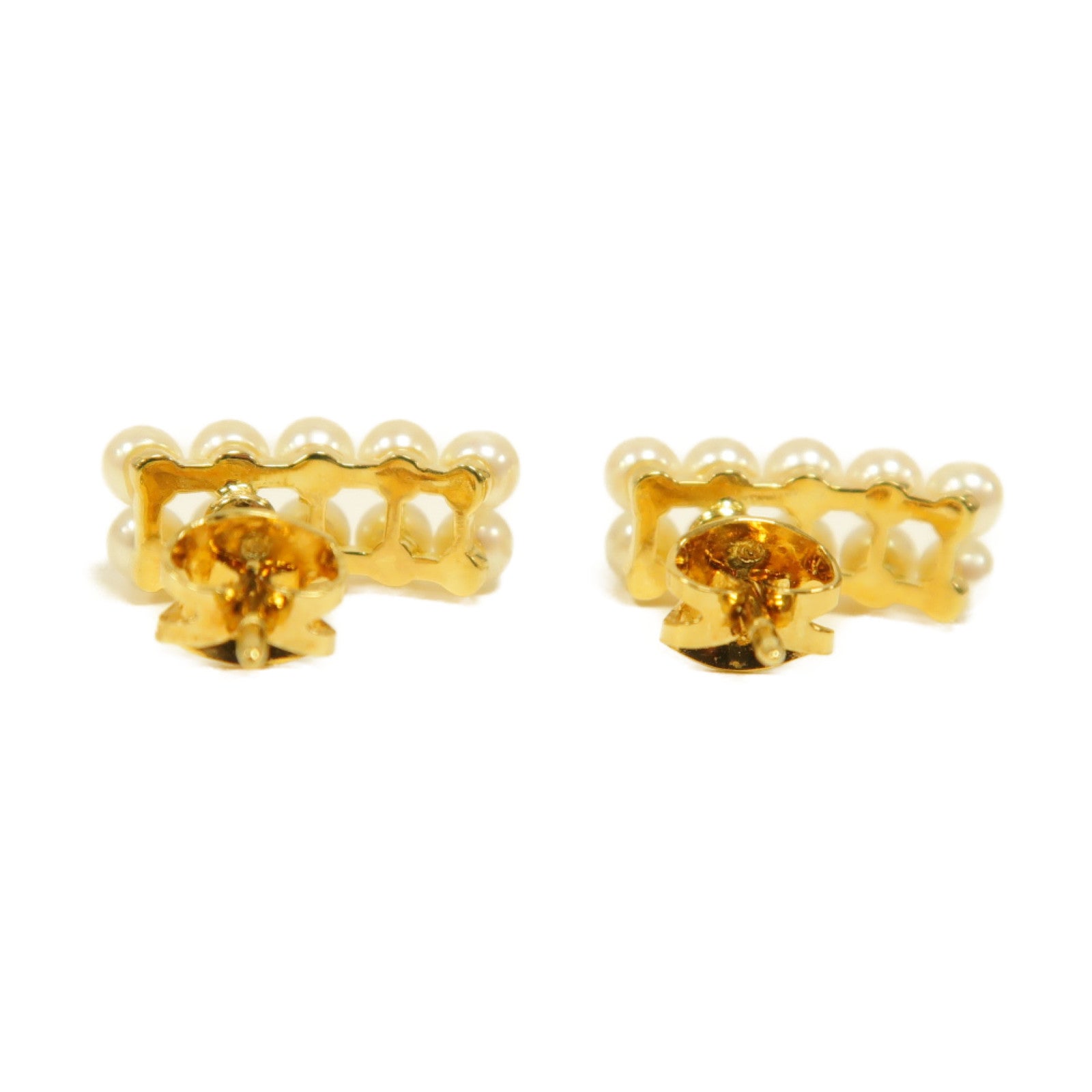 MIKIMOTO 珍珠/18K黃金Earrings耳環金色