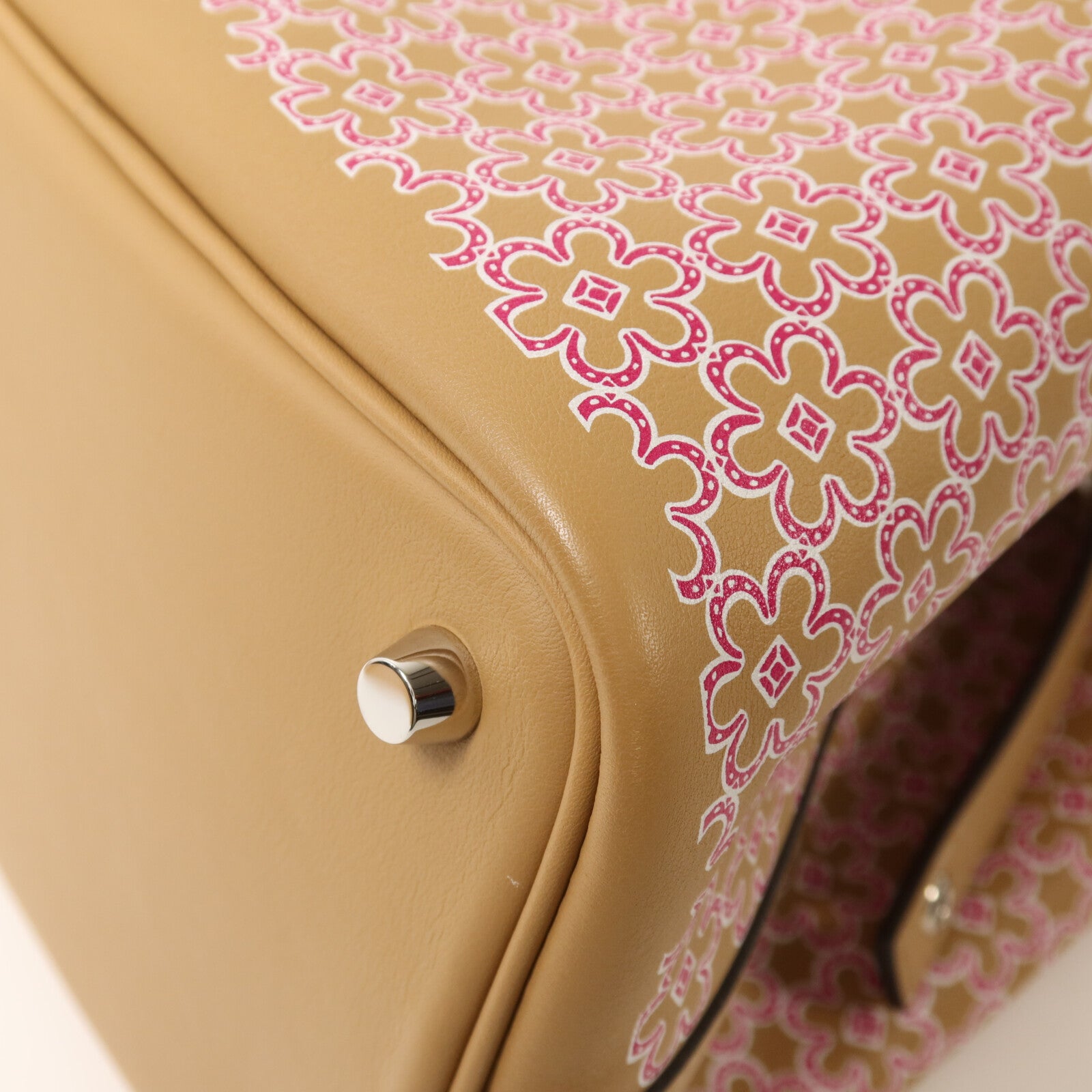 HERMES Swift皮革Picotin PM Lucky Daisy手挽袋銀扣手挽袋Chai/紫色