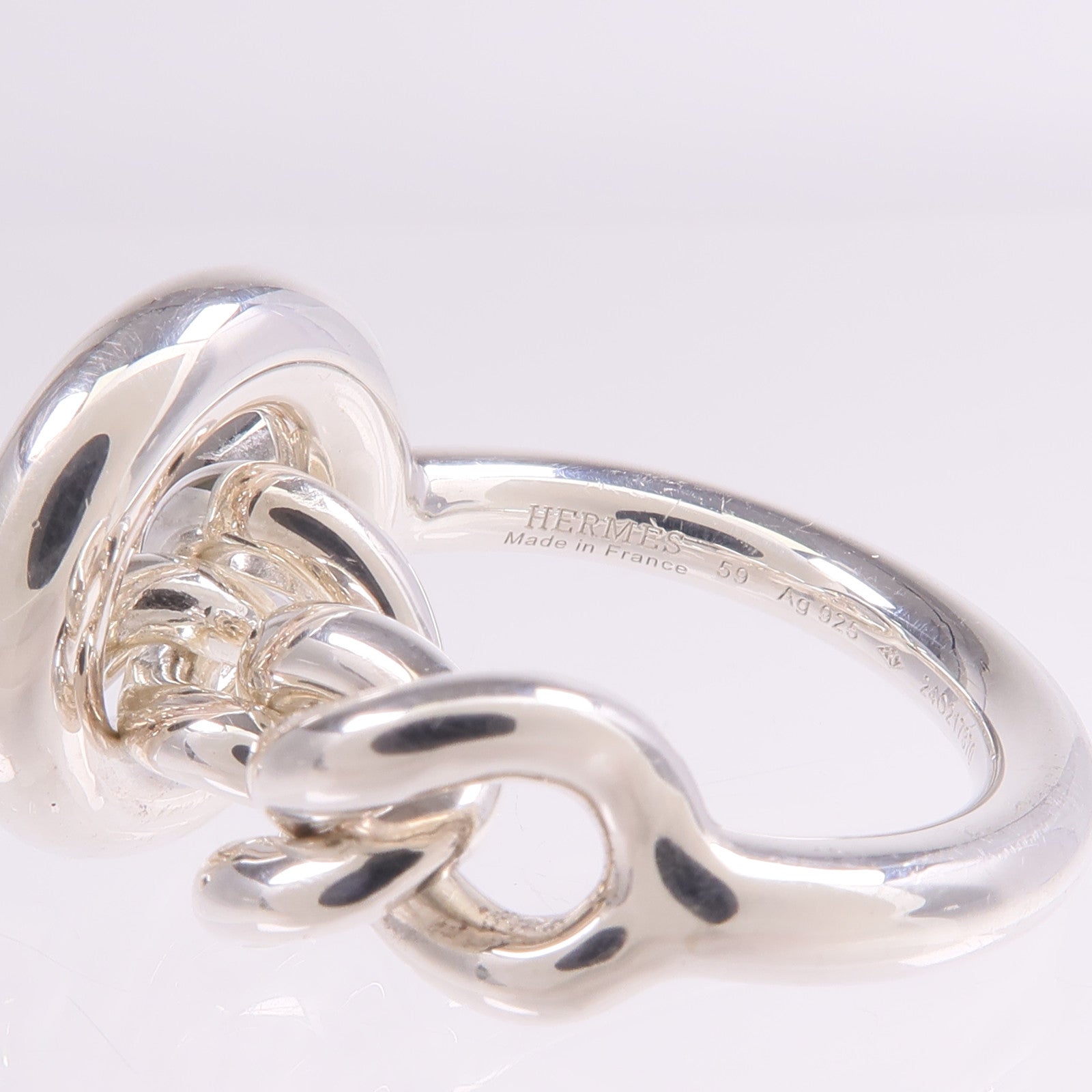HERMES 925純銀Croisette Ring戒指Hermes#59US#8.75