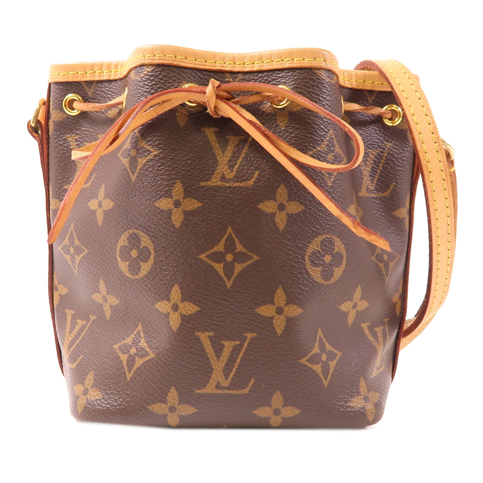 LOUIS VUITTON 【激減優惠】Monogram Nano Noe金扣肩背袋