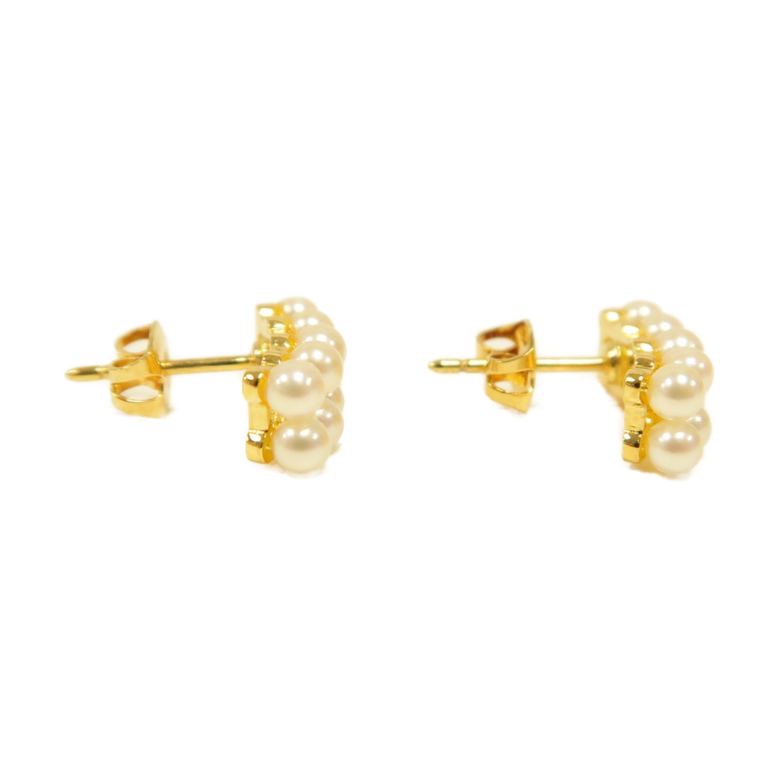 MIKIMOTO 珍珠/18K黃金Earrings耳環金色