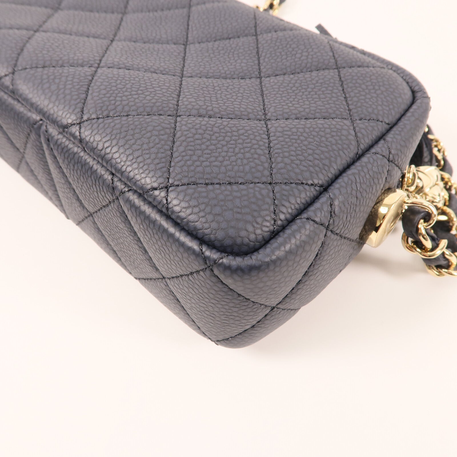 CHANEL 【激減優惠】牛皮皮革Chain Shoulder金扣鏈帶肩背袋