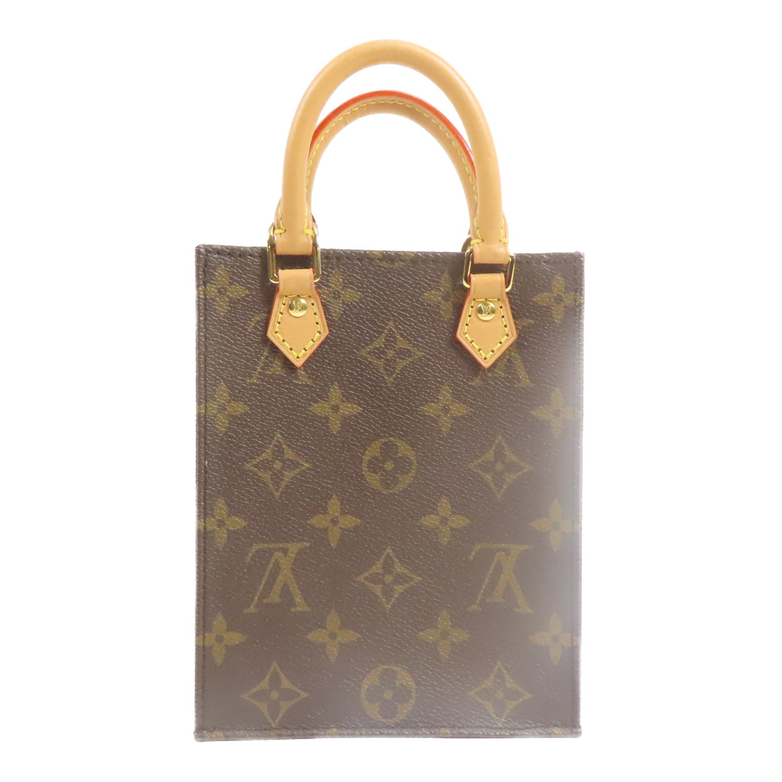 LOUIS VUITTON 【激減優惠】Monogram Petit Sac Plat金扣手挽肩背兩用袋Monogram Petit Sac Plat金扣手挽肩背兩用袋