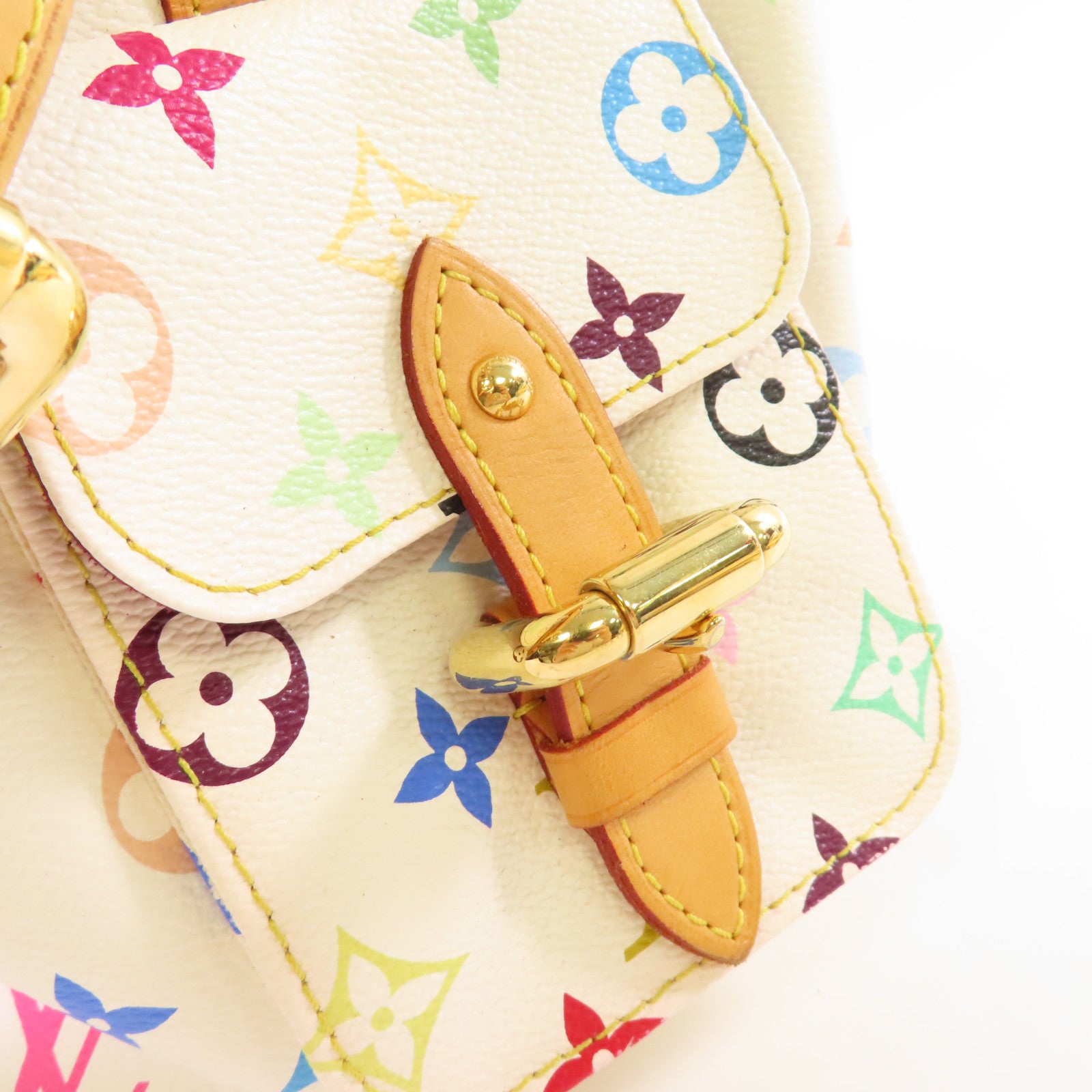 LOUIS VUITTON Monogram Multicolor Petit Noe Shoulder Bag金扣肩背袋白色/彩色