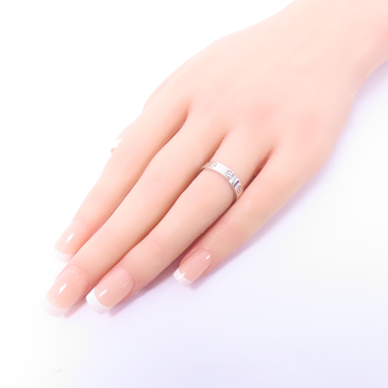 CARTIER 18K白金Love Ring戒指Cartier#52/US#6.25