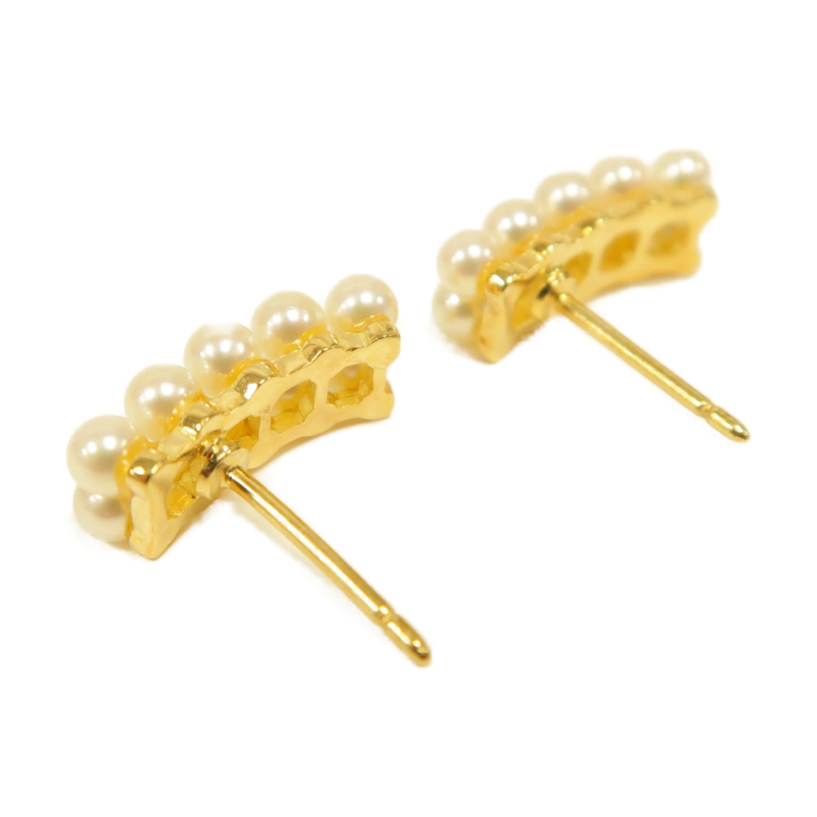 MIKIMOTO 珍珠/18K黃金Earrings耳環金色