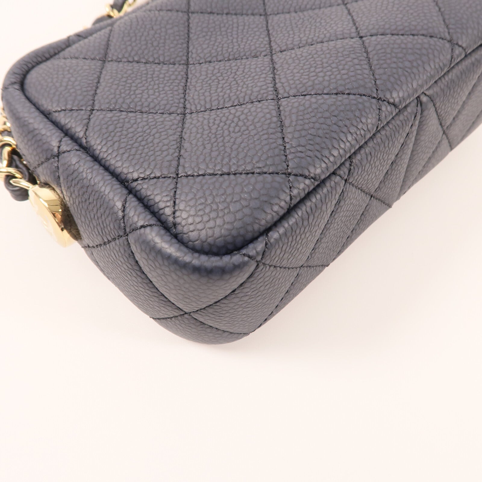 CHANEL 【激減優惠】牛皮皮革Chain Shoulder金扣鏈帶肩背袋