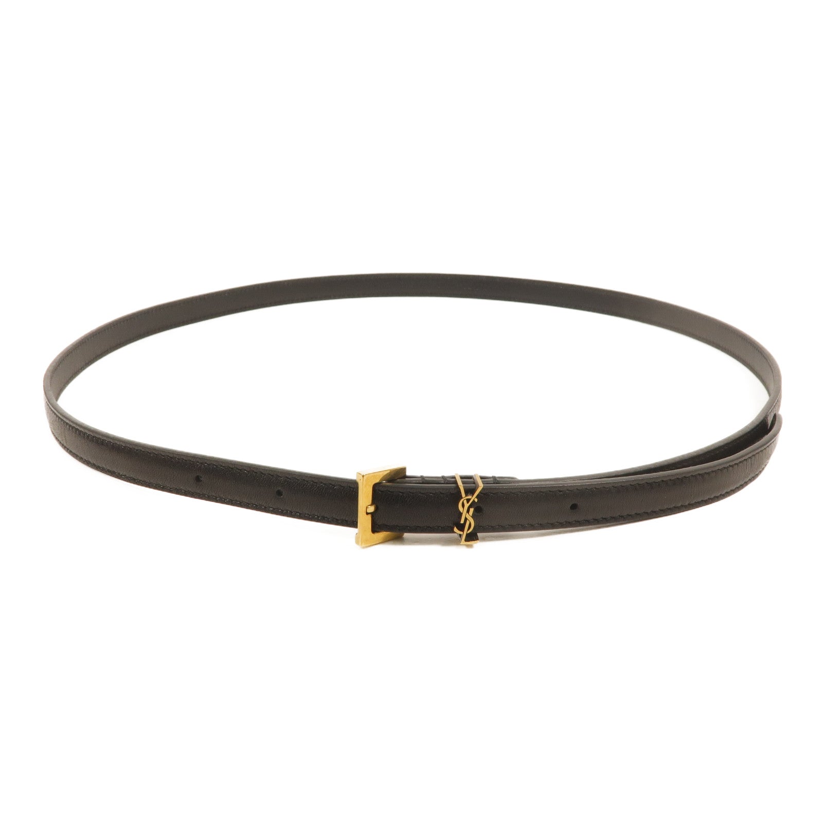SAINT LAURENT 牛皮皮革Cassandre Extra Thin Belt皮帶