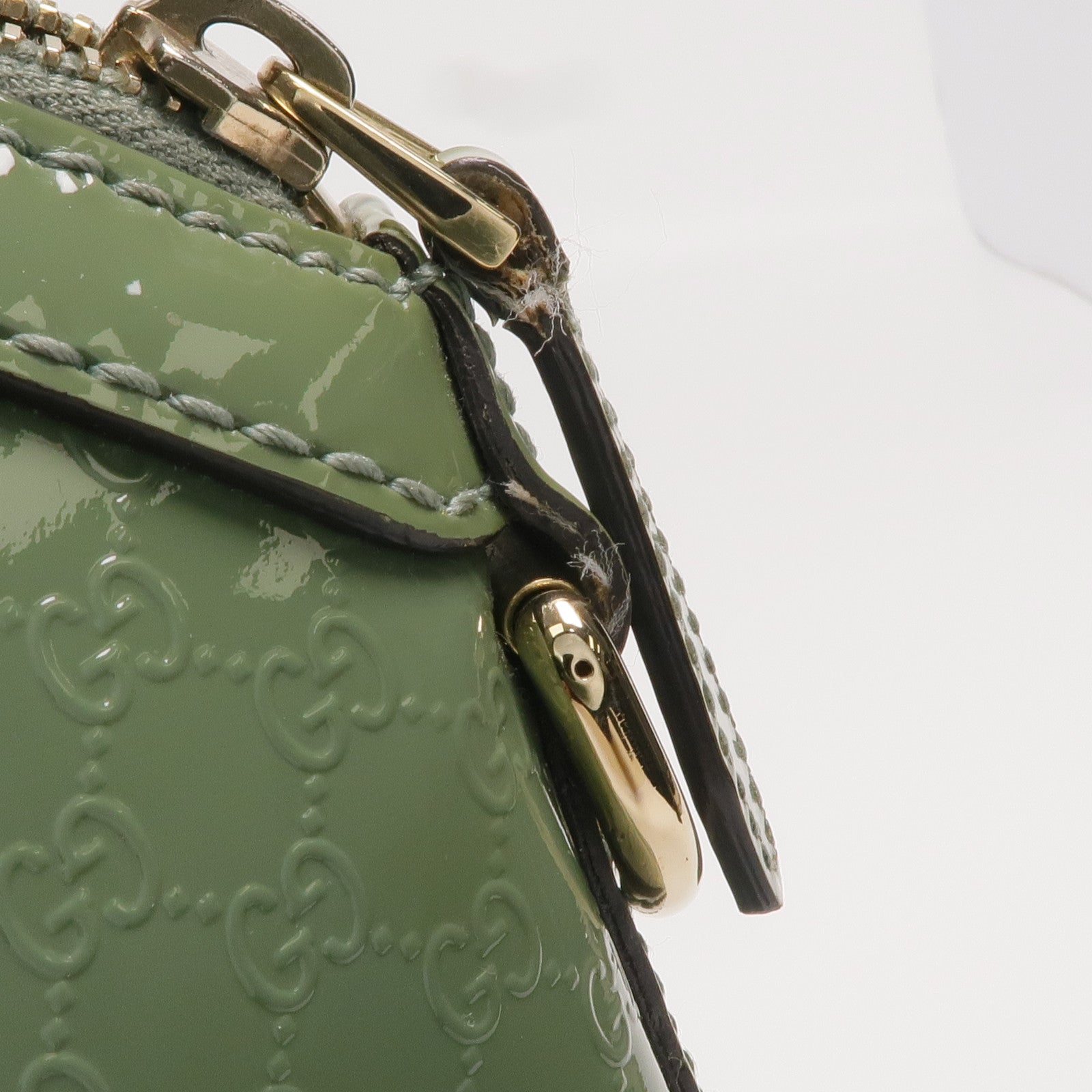 GUCCI 漆皮皮革2 Way Shoulder金扣手挽肩背兩用袋