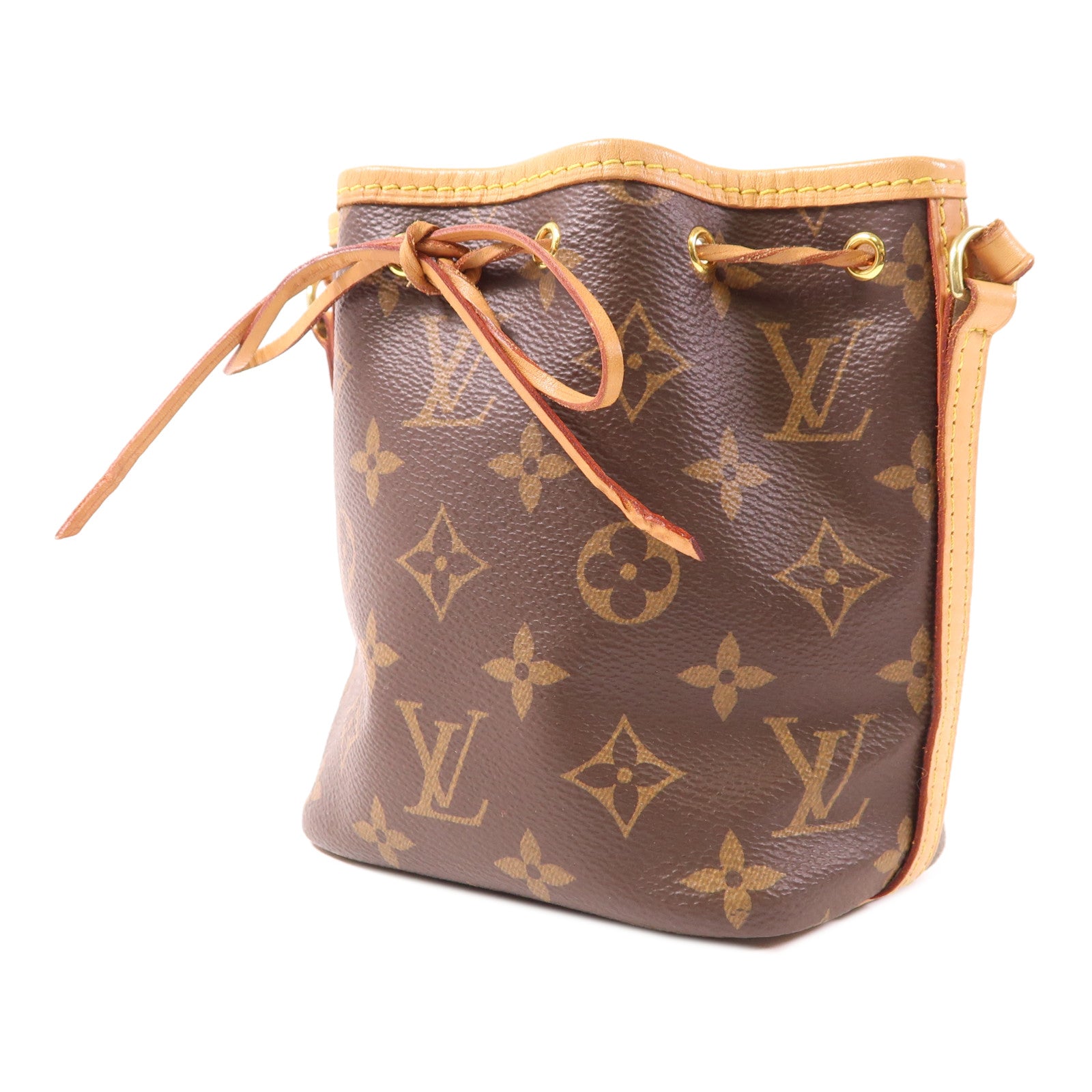 LOUIS VUITTON 【激減優惠】Monogram Nano Noe金扣肩背袋