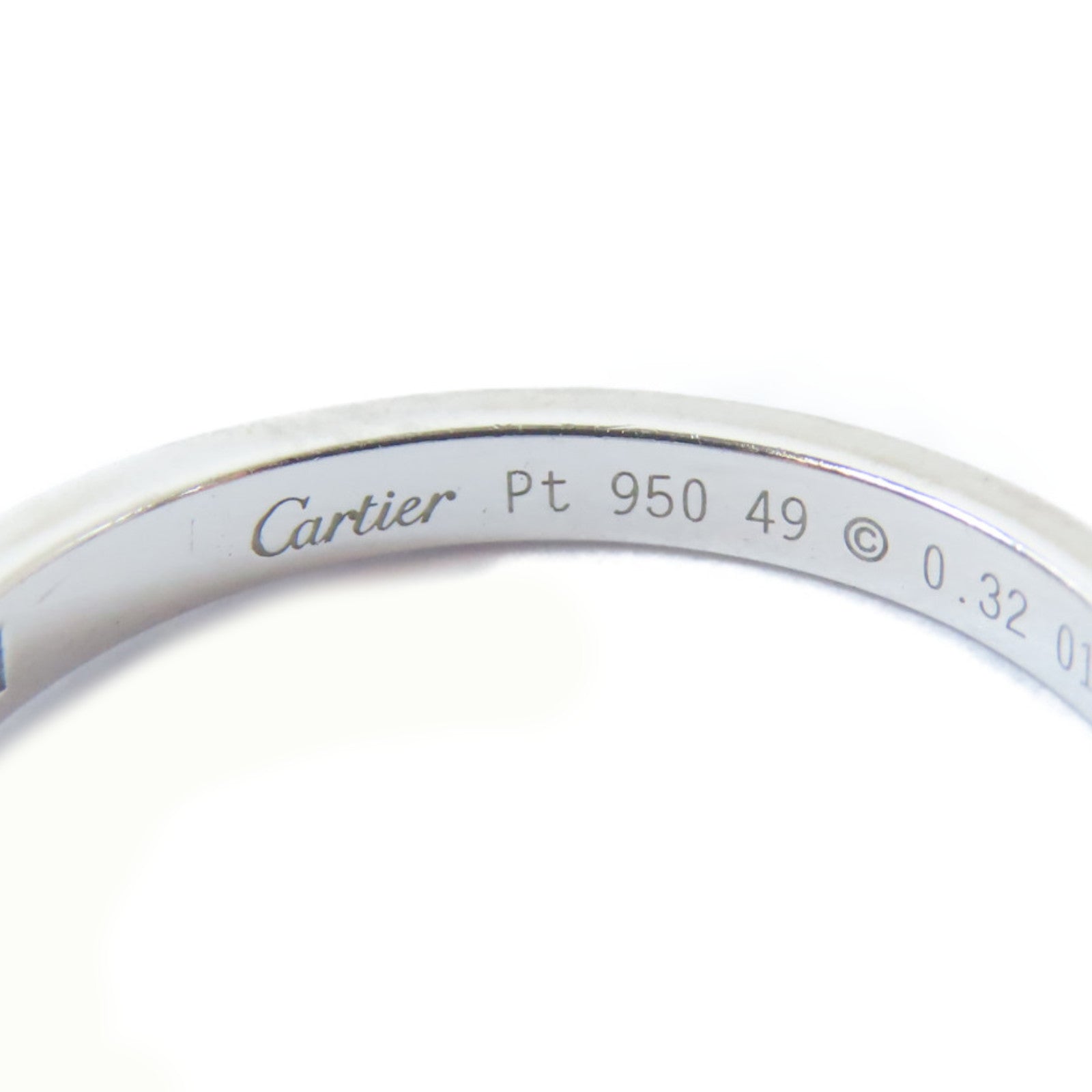CARTIER 【激減優惠】950鉑金1895 Ring 0.32ct鑽石戒指Cartier#49/US#4.75