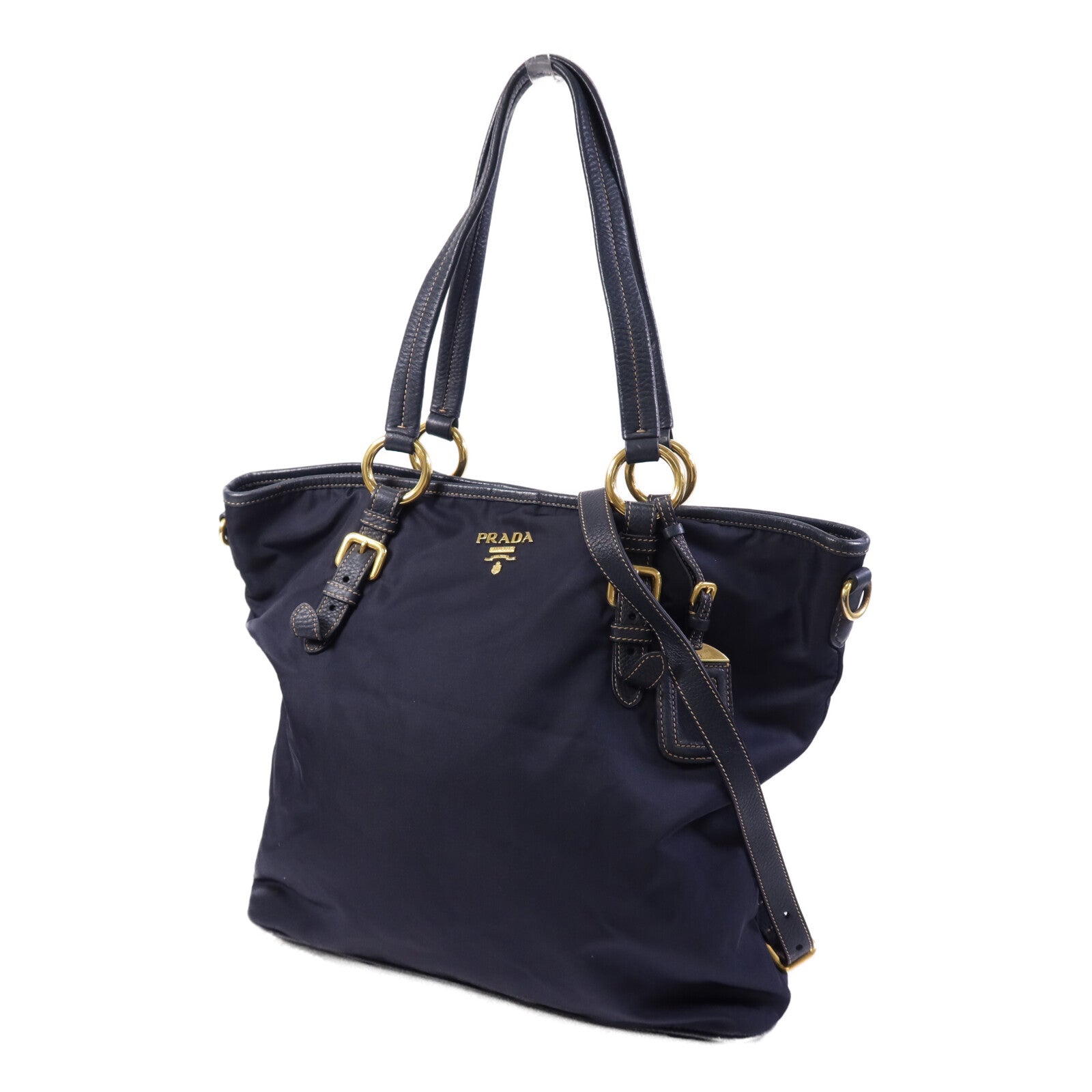 PRADA 尼龍2 Way Shoulder Bag金扣手挽肩背兩用袋