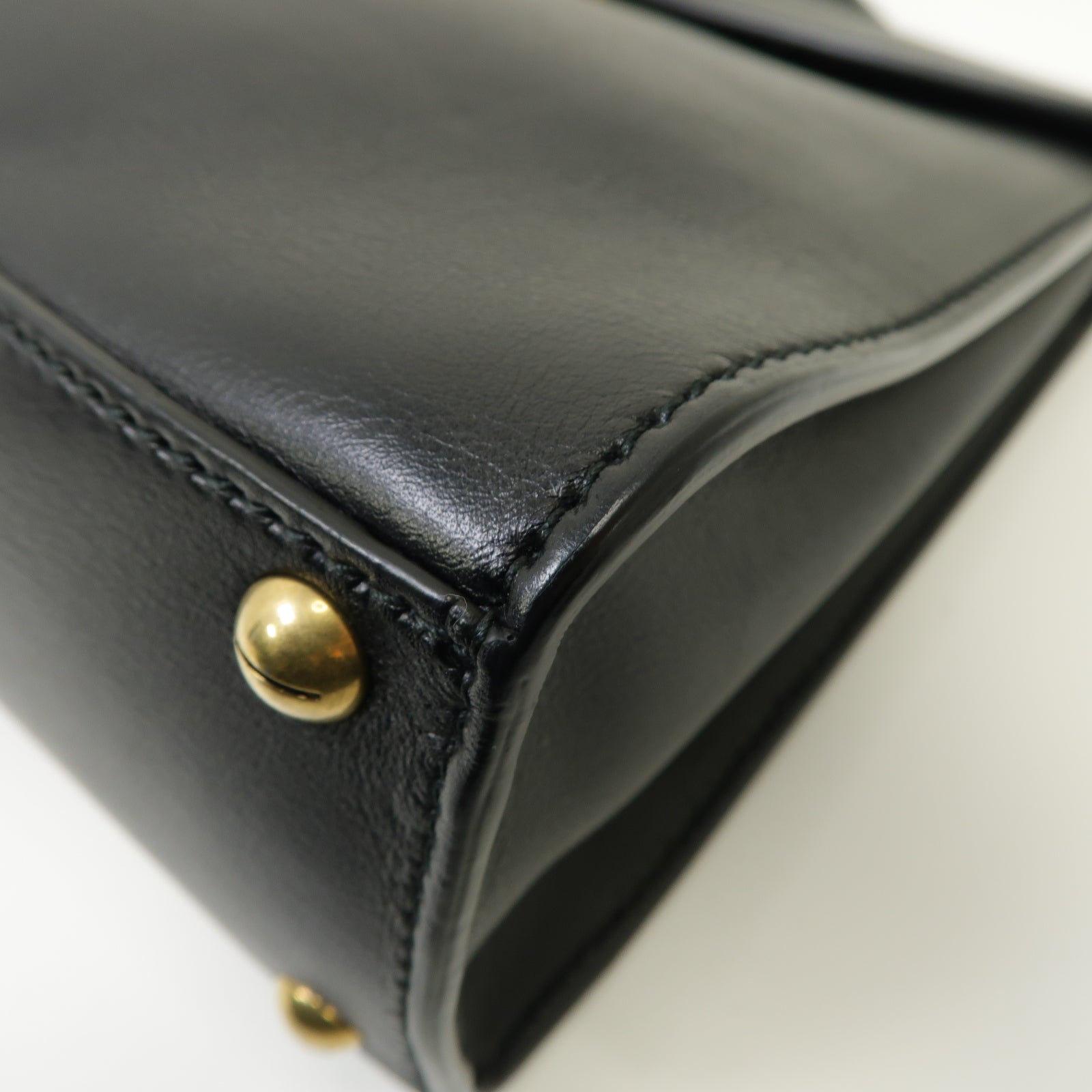 Dior 牛皮皮革2way Shoulder Bag金扣手挽肩背兩用袋黒色
