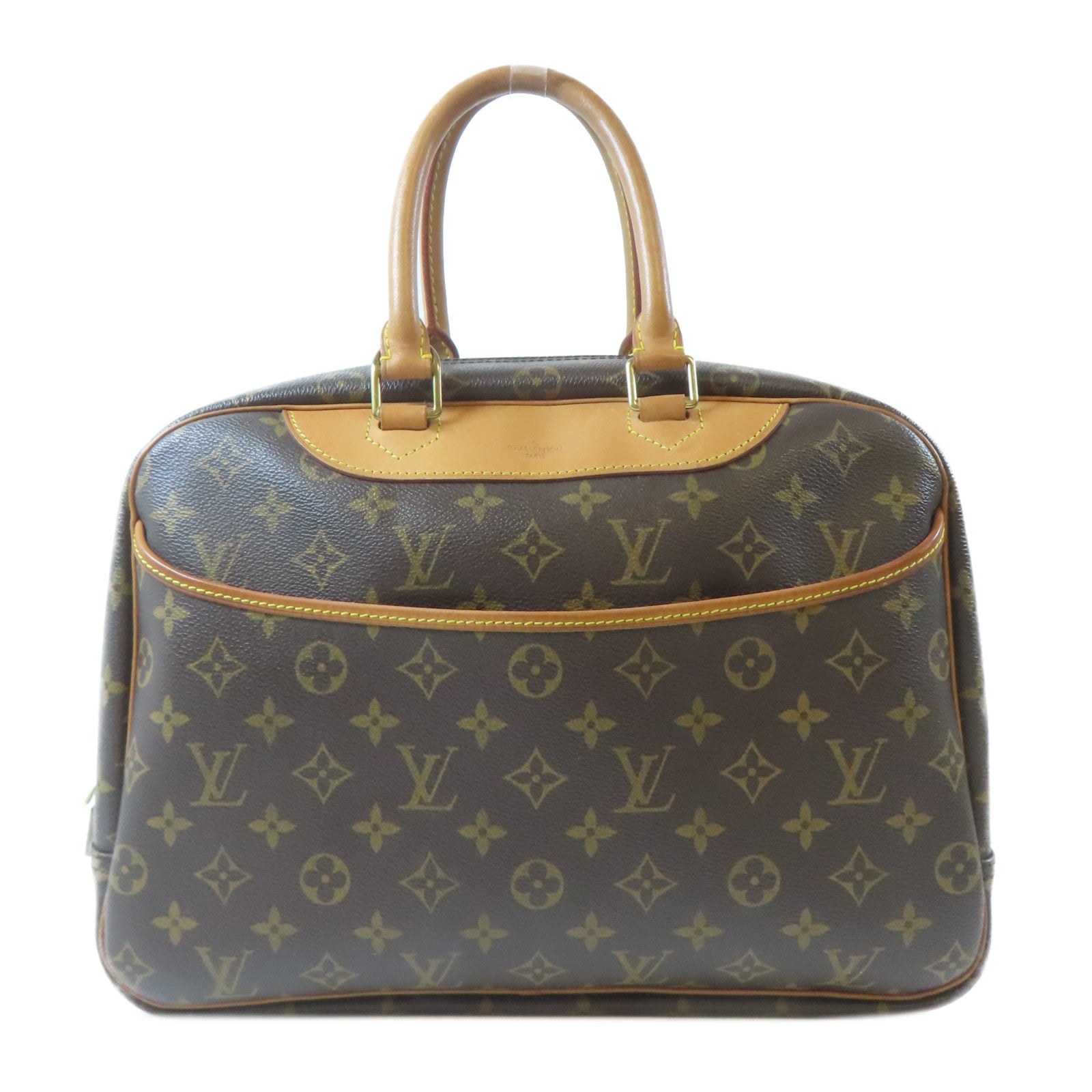 LOUIS VUITTON 【激減優惠】Monogram Deauville GM金扣手挽袋啡色