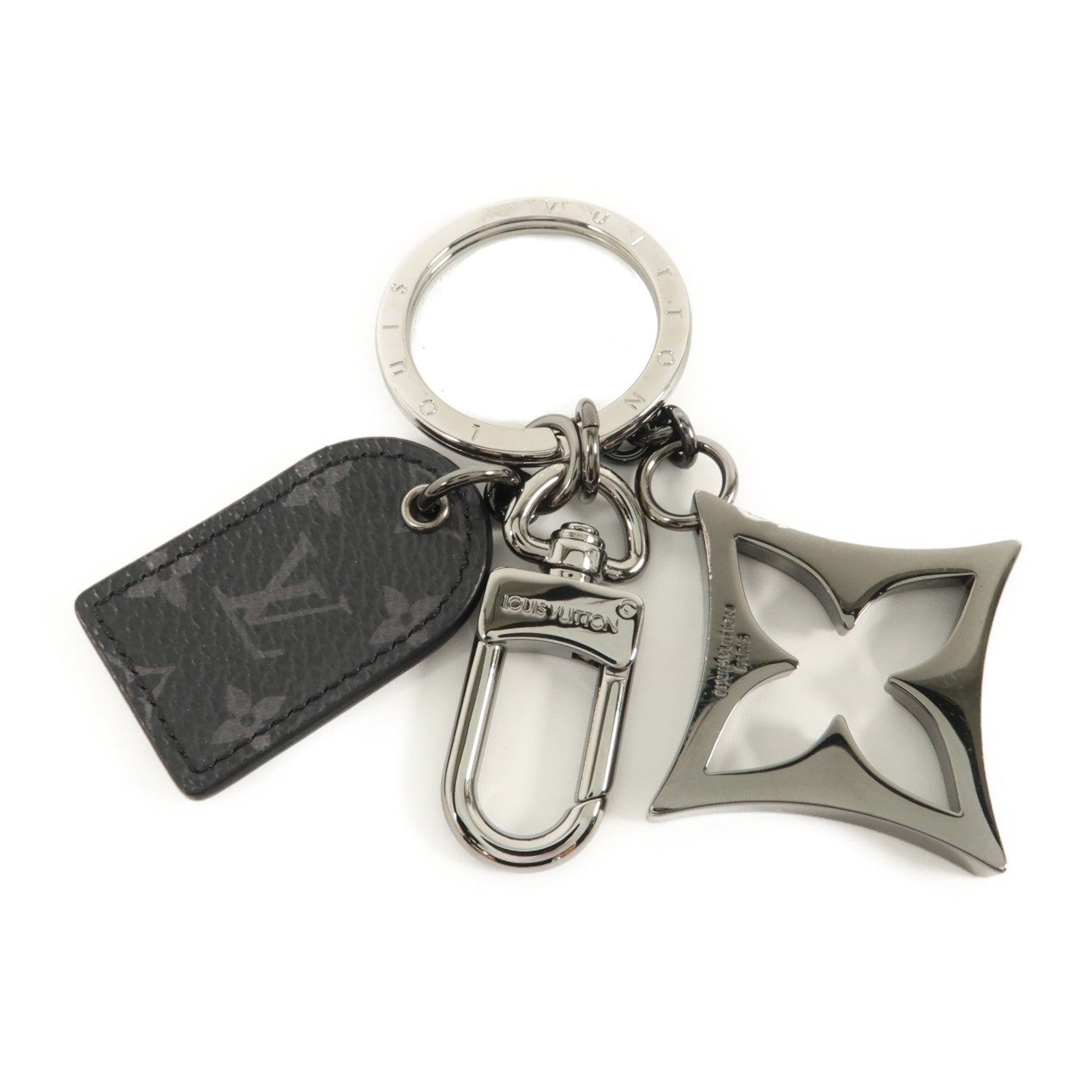 LOUIS VUITTON Monogram Eclipse/金屬Charm掛飾