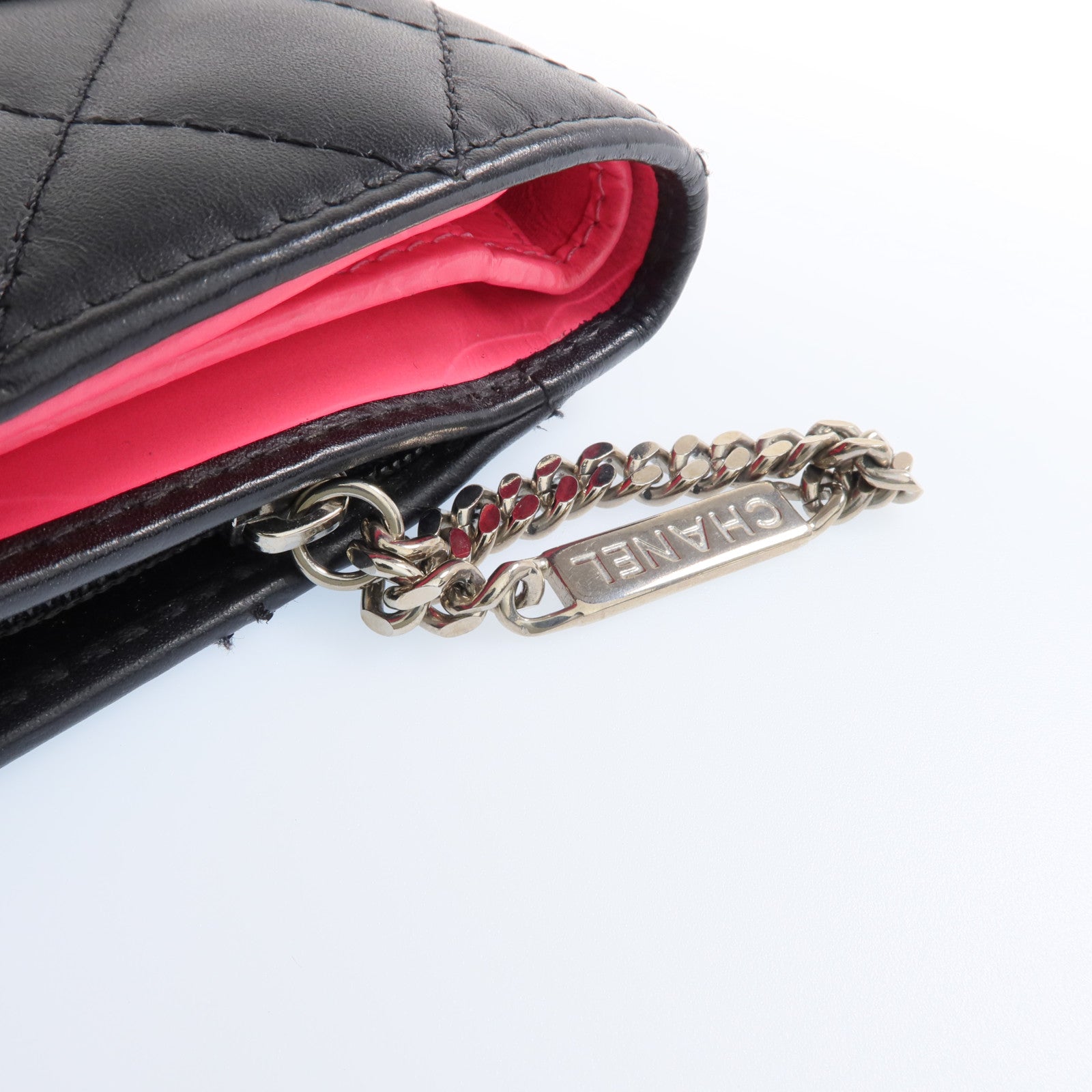 CHANEL 牛皮皮革Cambon Wallet銀扣長錢包
