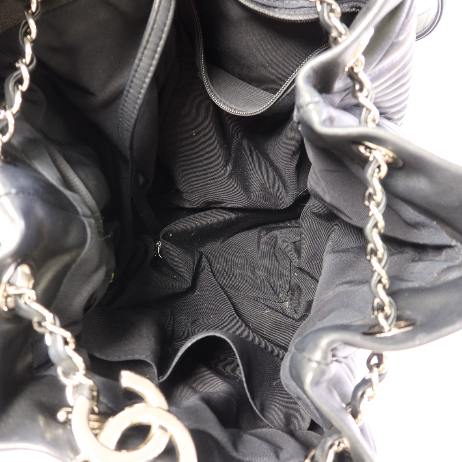 CHANEL 羊皮皮革Shoulder Bag銀扣肩背袋