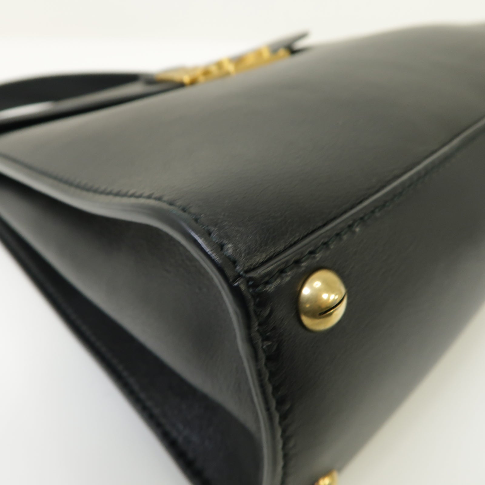 Dior 牛皮皮革2way Shoulder Bag金扣手挽肩背兩用袋黒色