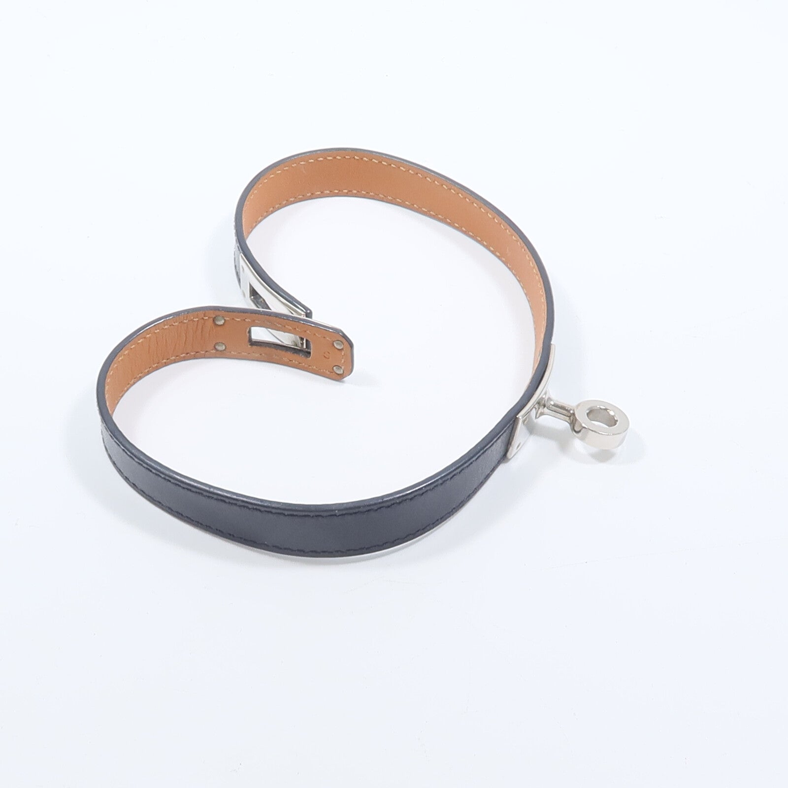 HERMES Box Calf皮革Kelly Double Tour手帶Noir