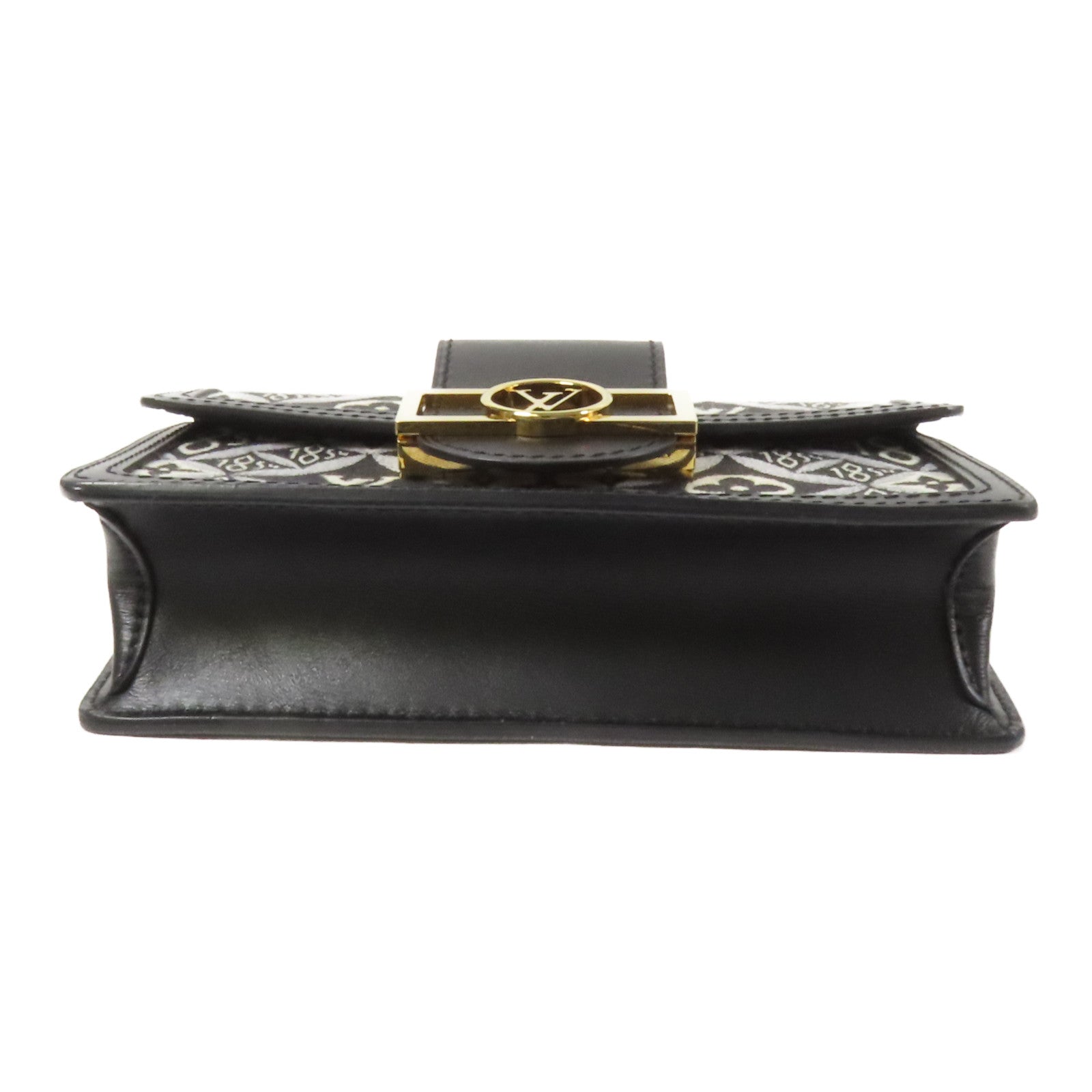 LOUIS VUITTON Monogram Jacquard Since 1854 Dauphine Chain Wallet金扣鏈帶肩背袋