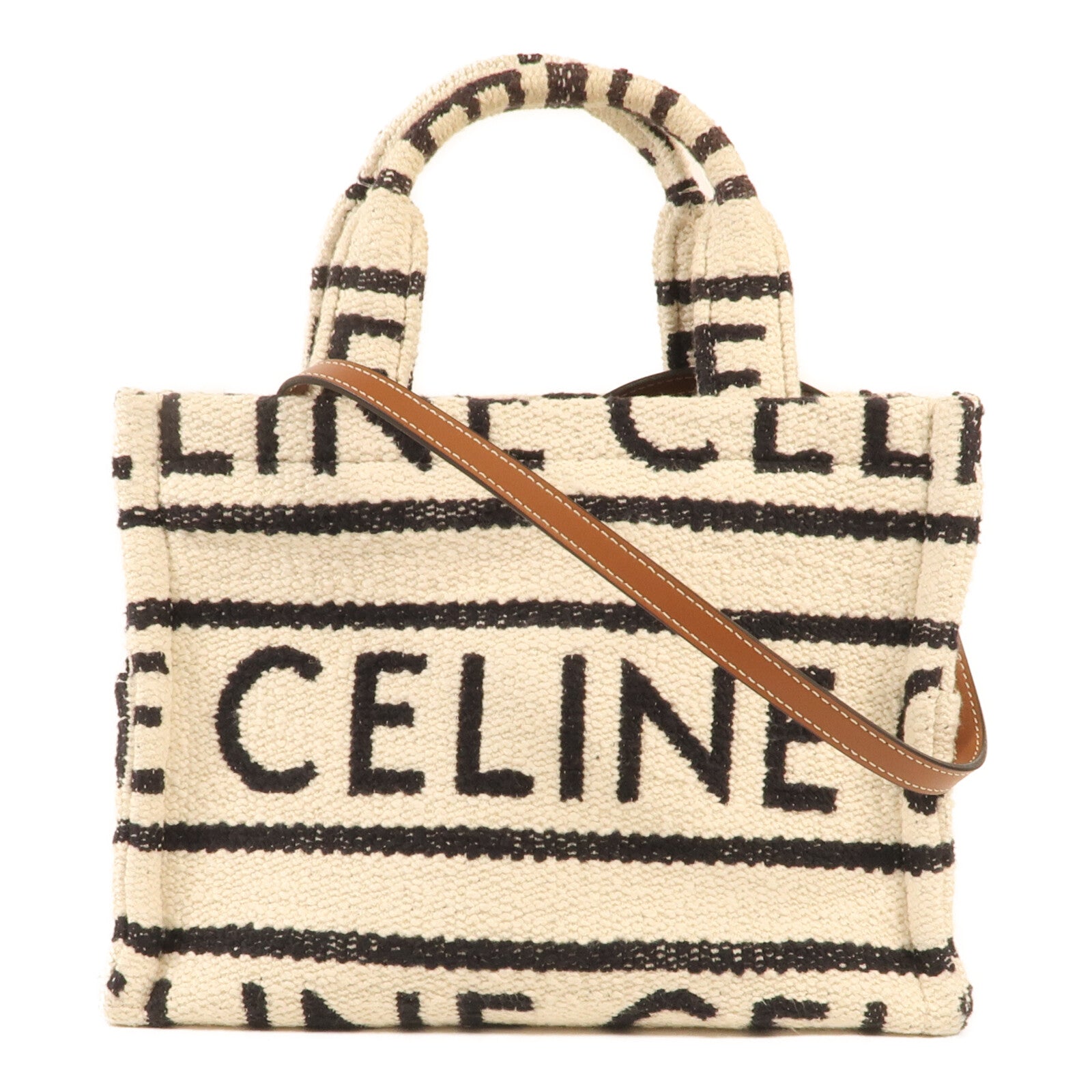 CELINE 帆布Tote Bag金扣手挽肩背兩用袋