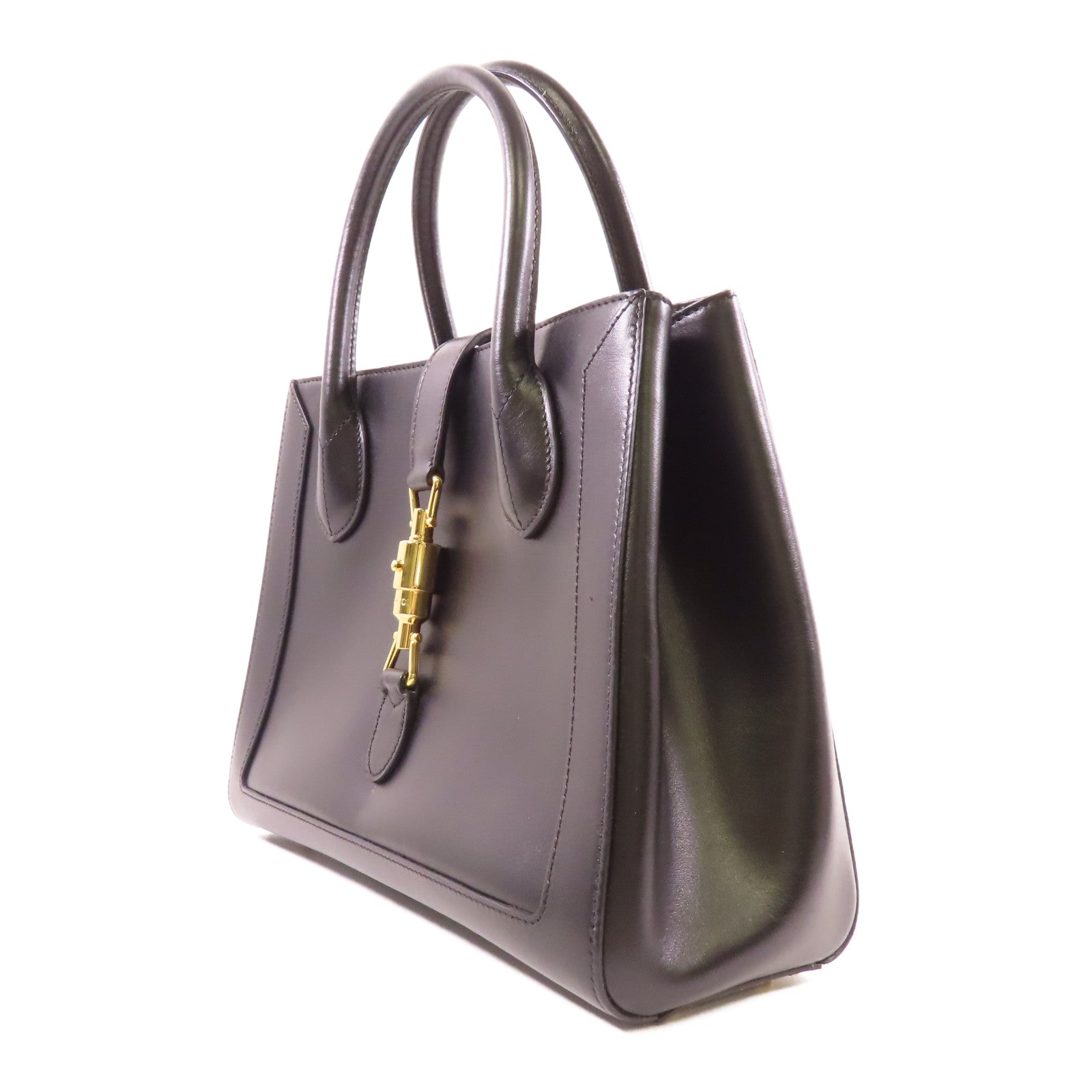 GUCCI 牛皮皮革Jackie Leather Top金扣手挽肩背兩用