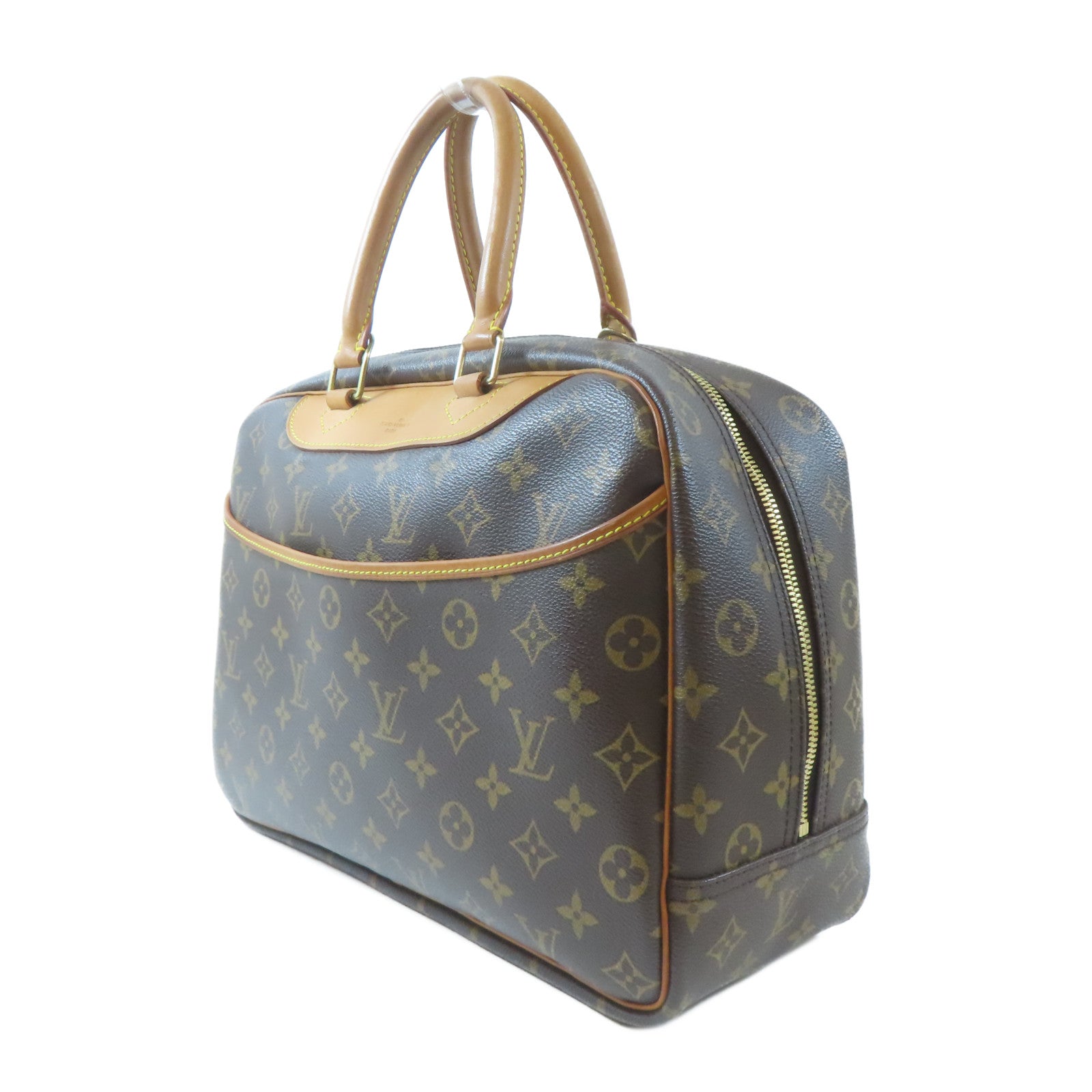 LOUIS VUITTON 【激減優惠】Monogram Deauville GM金扣手挽袋啡色